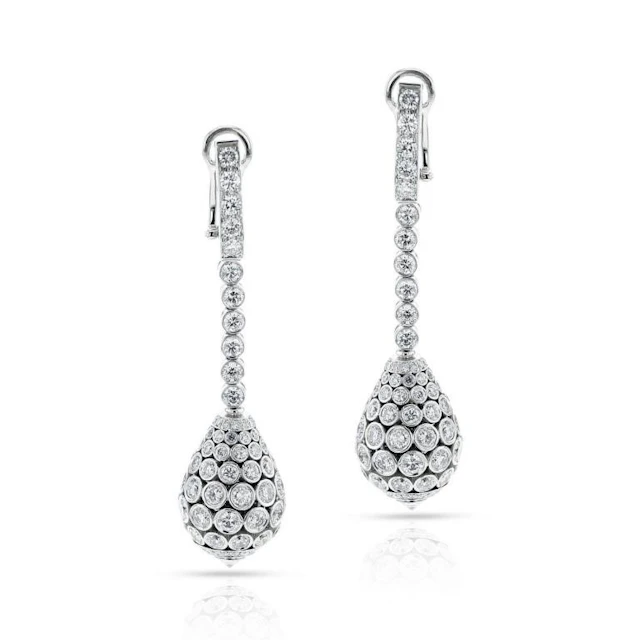 18k Gold & Diamonds Drop Earrings