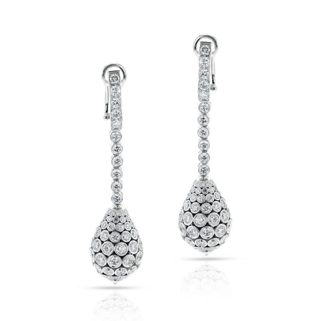 18k Gold & Diamonds Drop Earrings