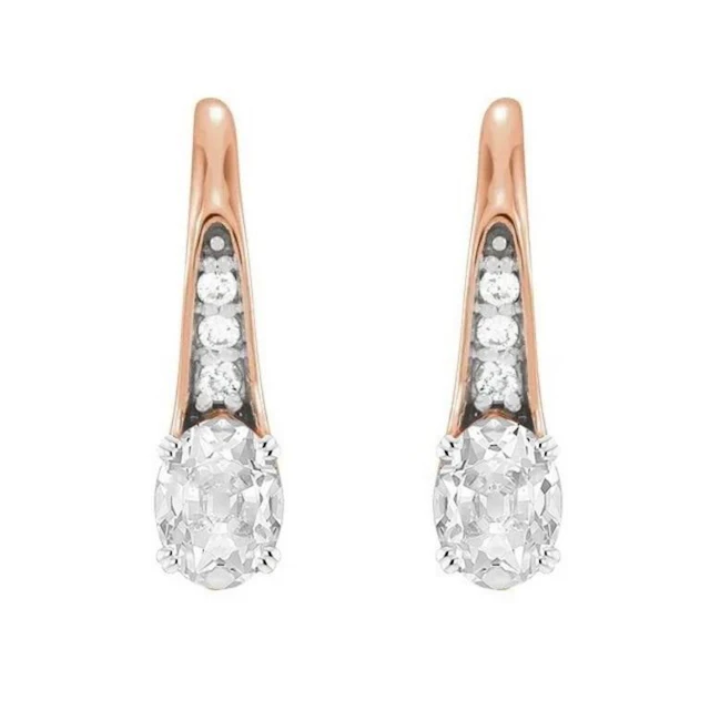 Gold & White Diamond 5.00 Cts Earrings