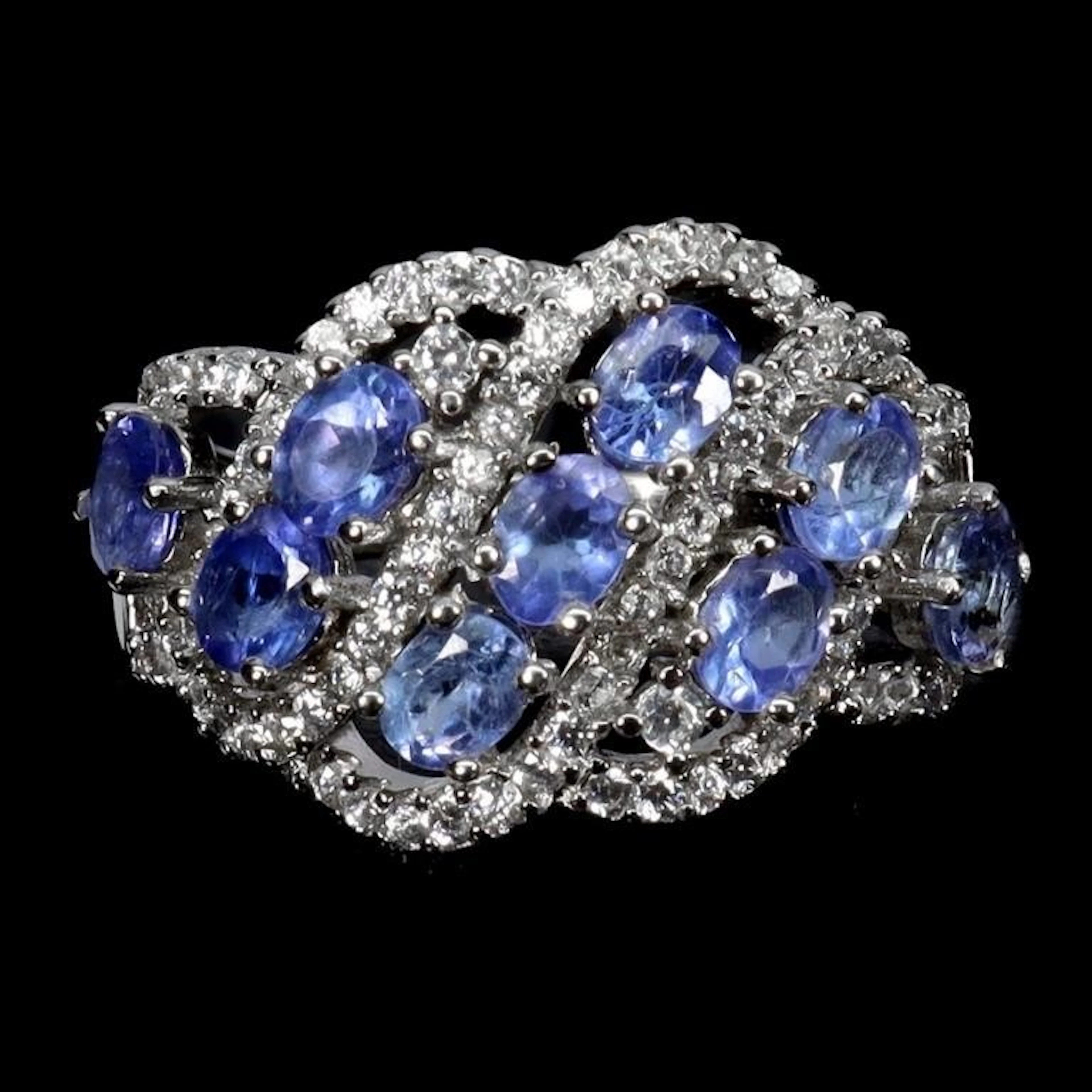 Natural Purple Blue Tanzanite Ring