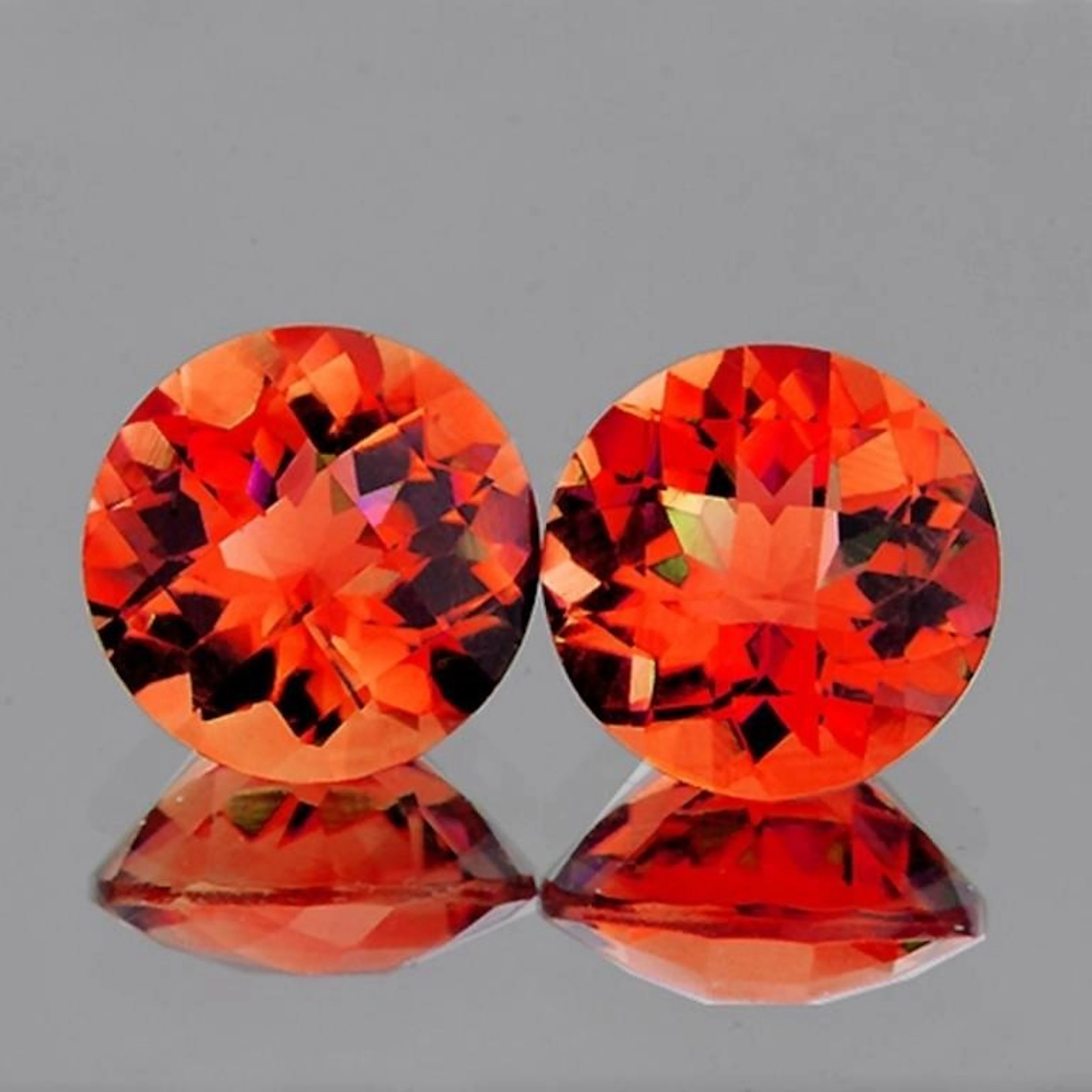 Natural Orange Andesine Pair [Flawless-VVS]