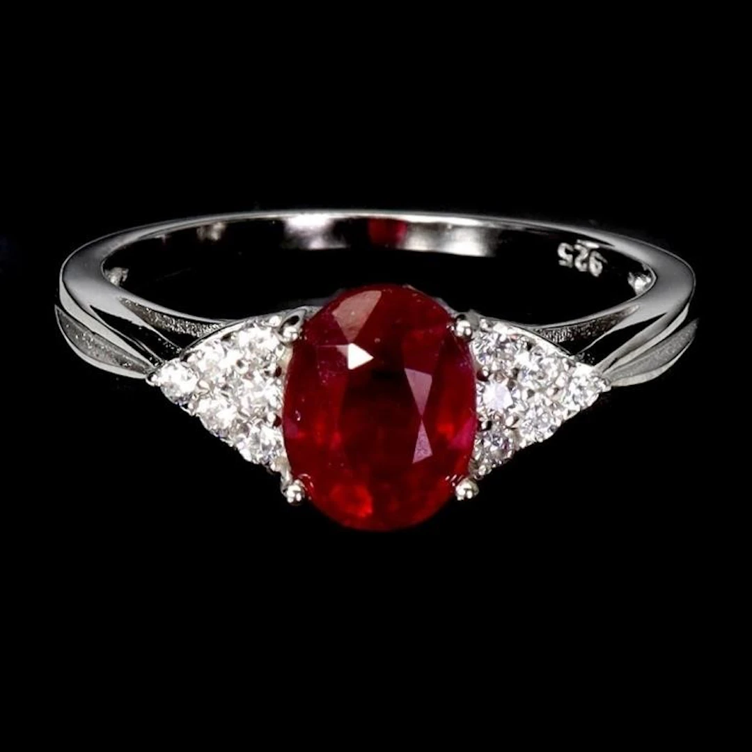 Natural Pigeon Blood Red Ruby Ring