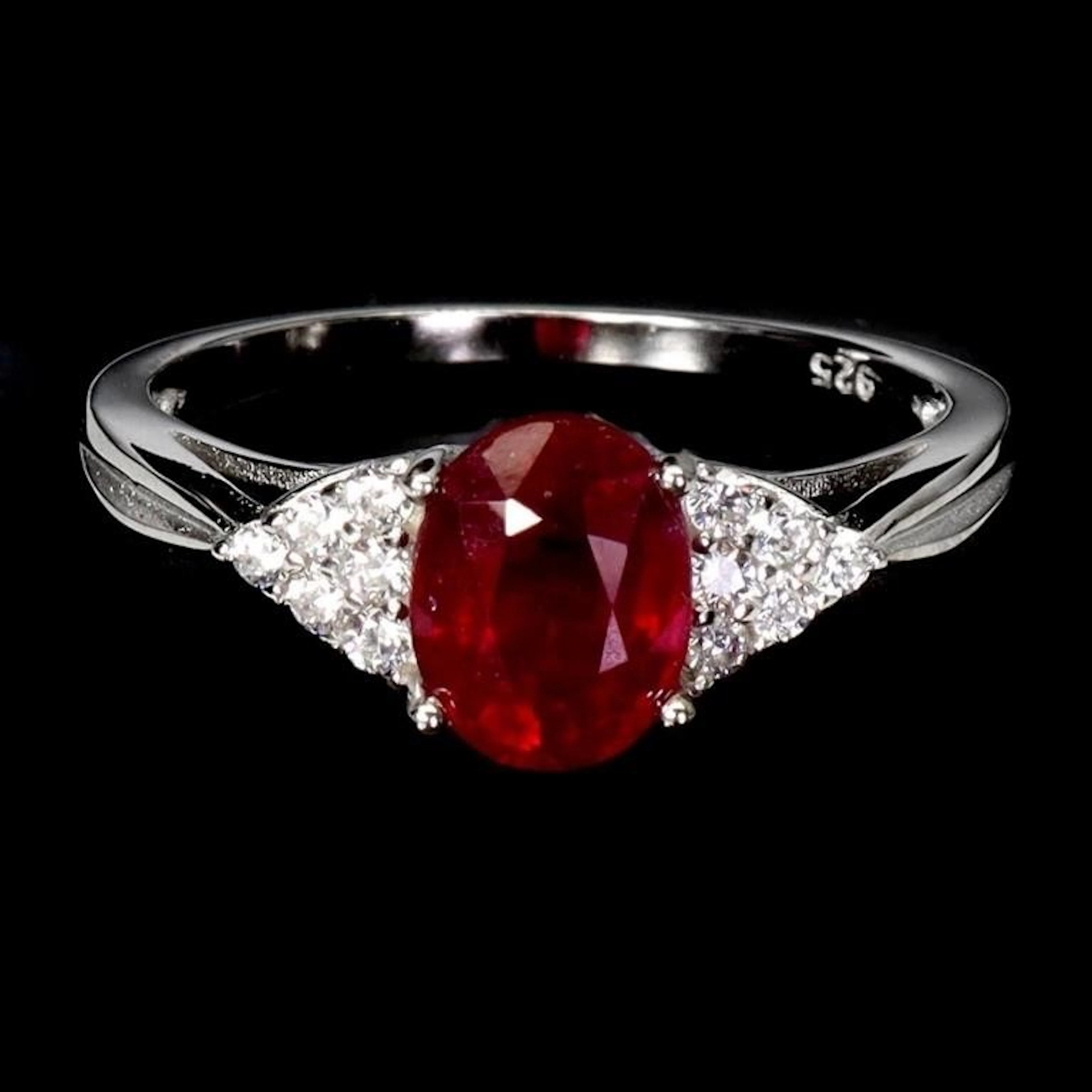 Natural Pigeon Blood Red Ruby Ring