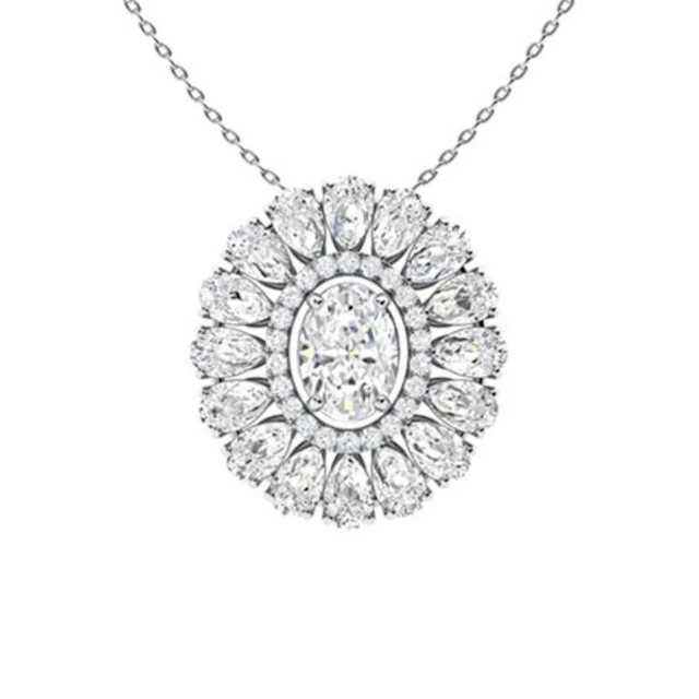 Gold & White Diamonds 3.50 Cts Necklace - E/VVS