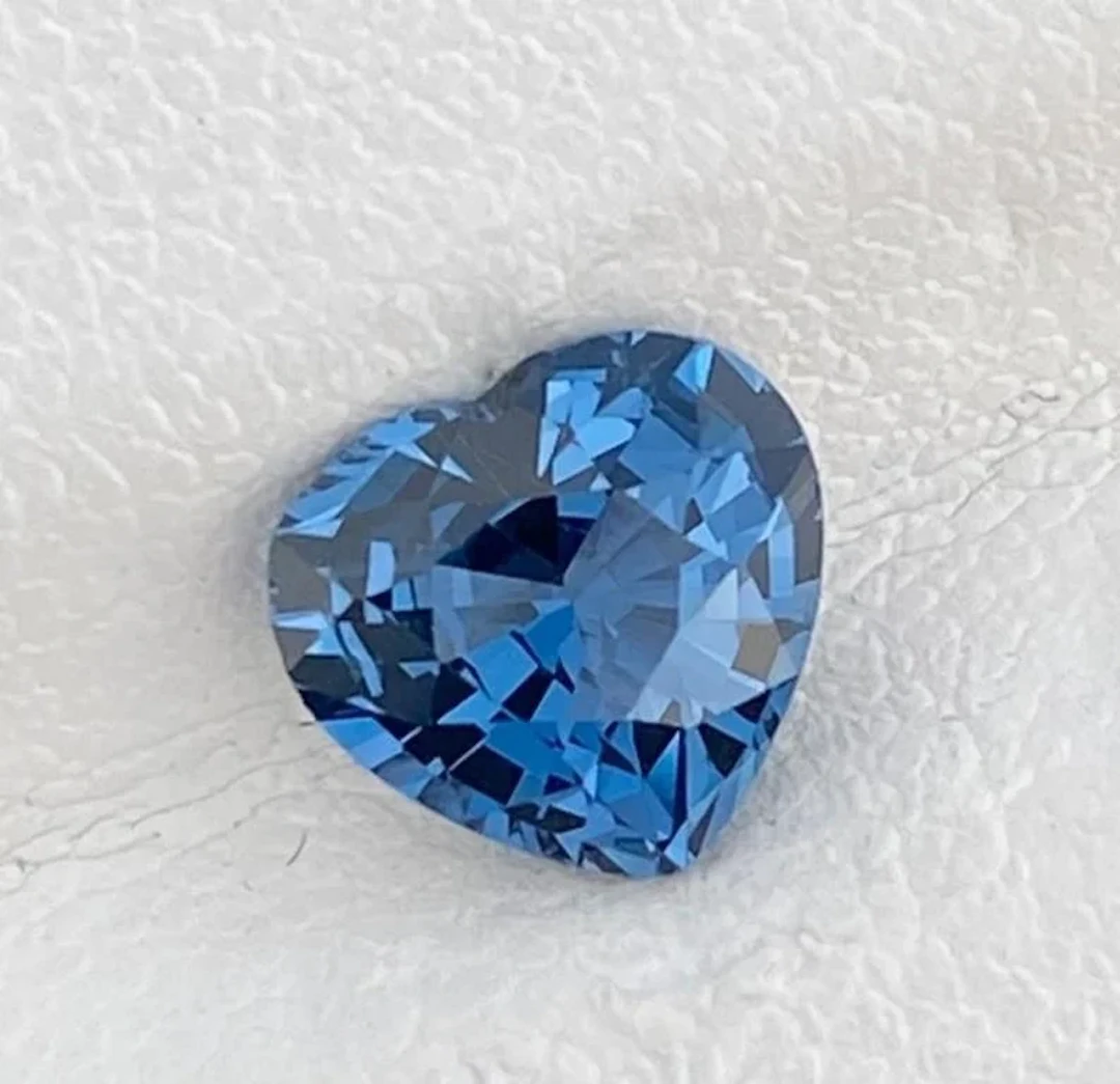 Natural Blue Spinel Heart 1.11 Cts- Untreated
