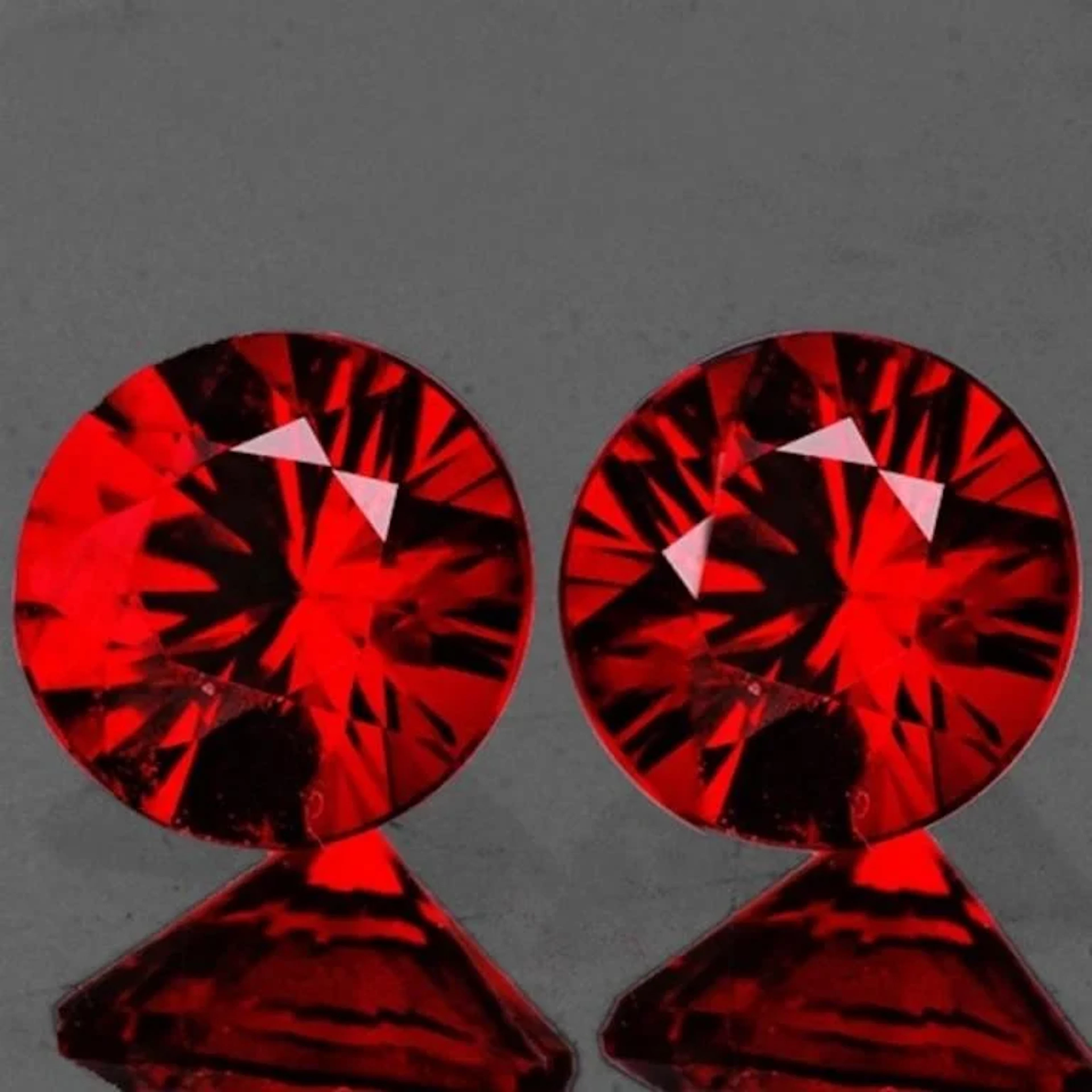 Natural Orange Red Mogok Spinel Pair [Flawless-VVS