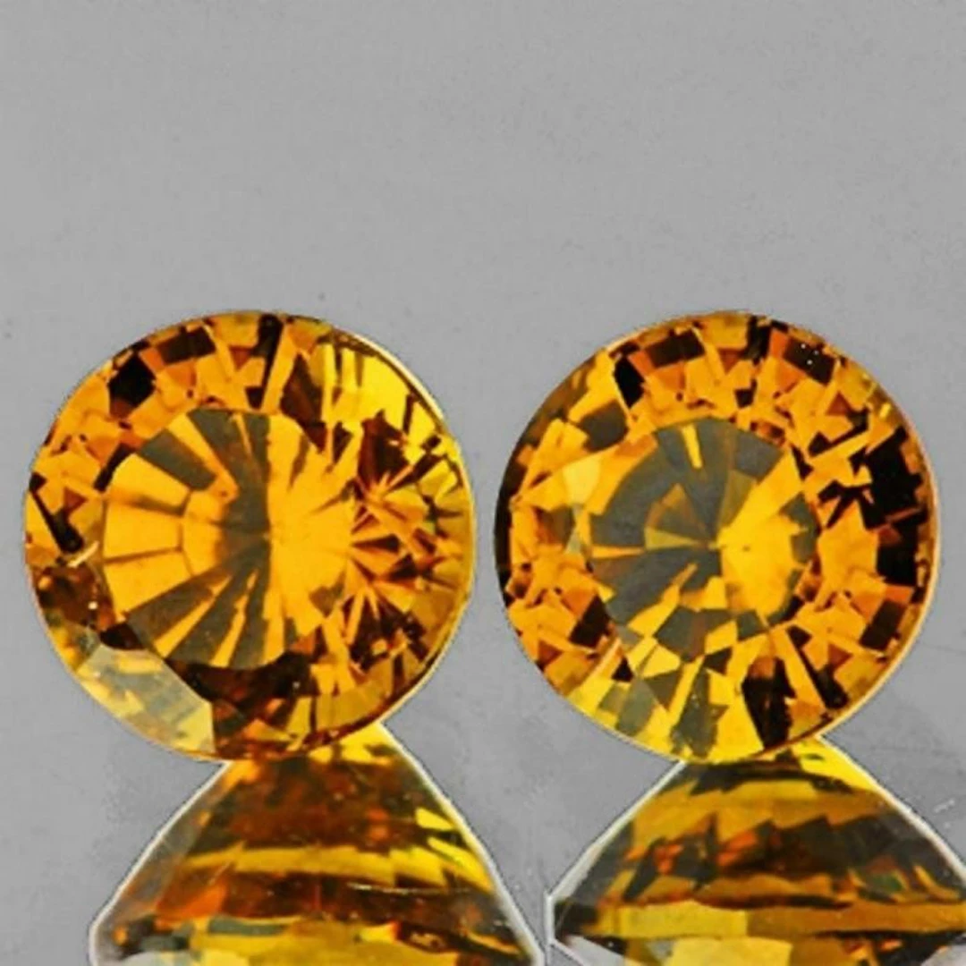 Natural AAA Golden Yellow Mali Garnet Pair - Flawl