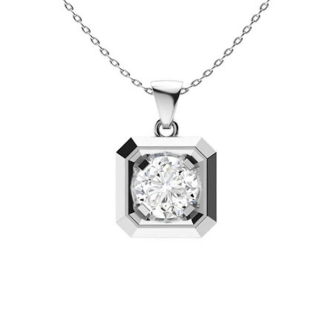 Gold & White Diamonds 2 Cts Necklace - E/VVS