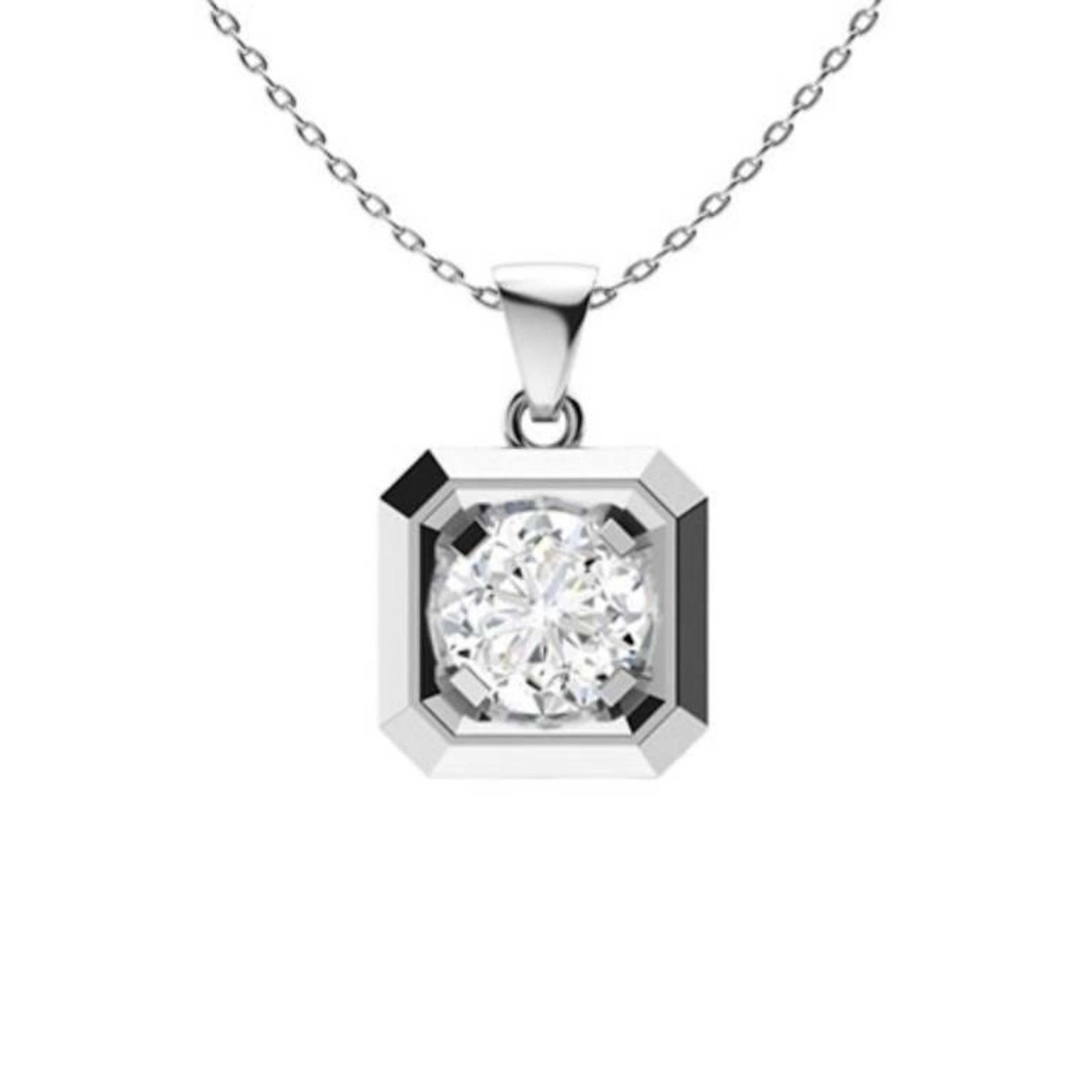 Gold & White Diamonds 2 Cts Necklace - E/VVS
