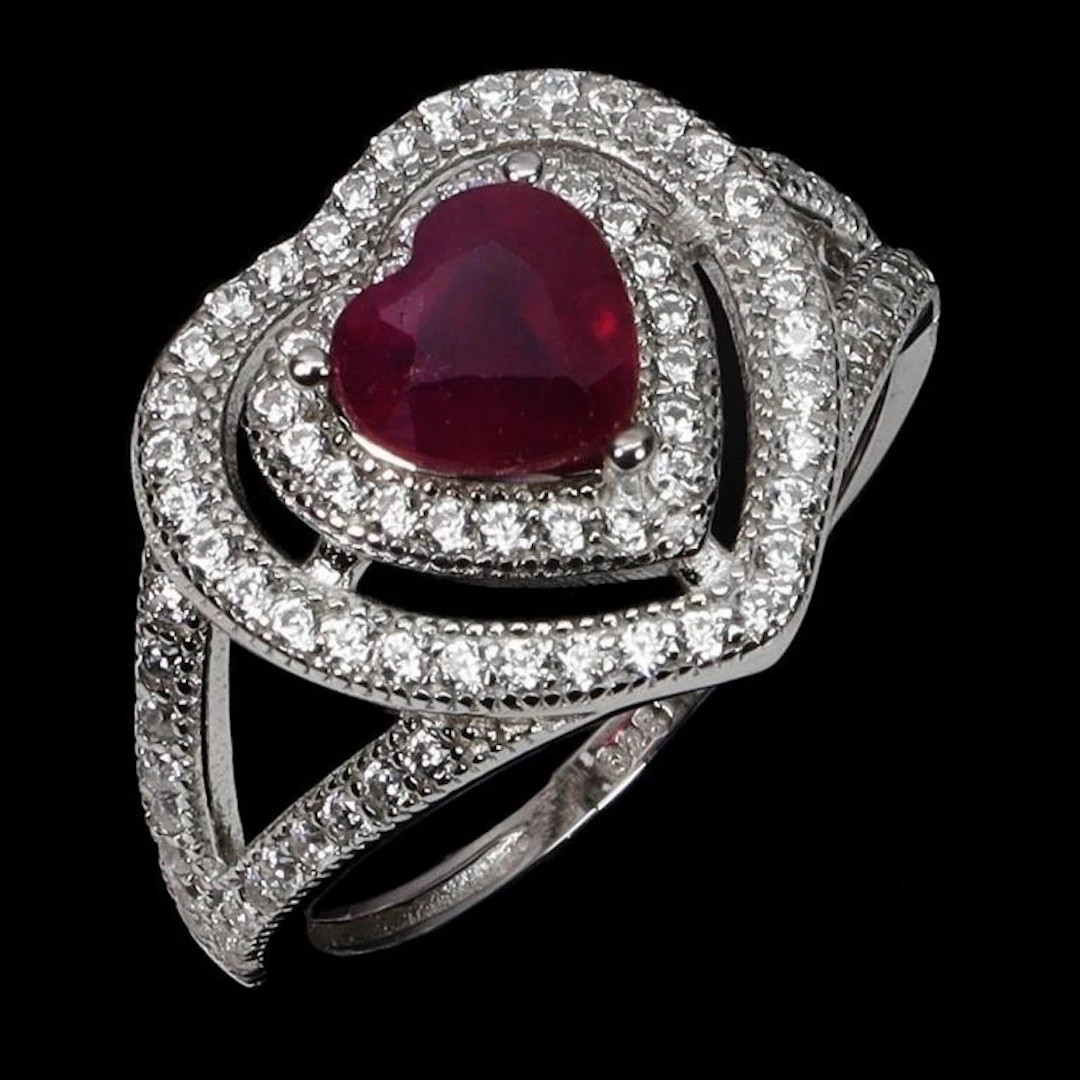 Natural Pigeon Blood Red Ruby Ring
