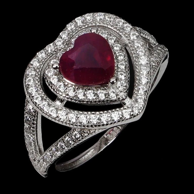 Natural Pigeon Blood Red Ruby Ring