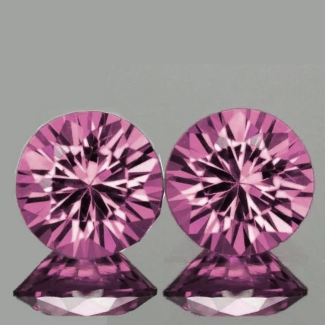 Natural Pink Violet Burma Spinel Pair {Flawless-VV