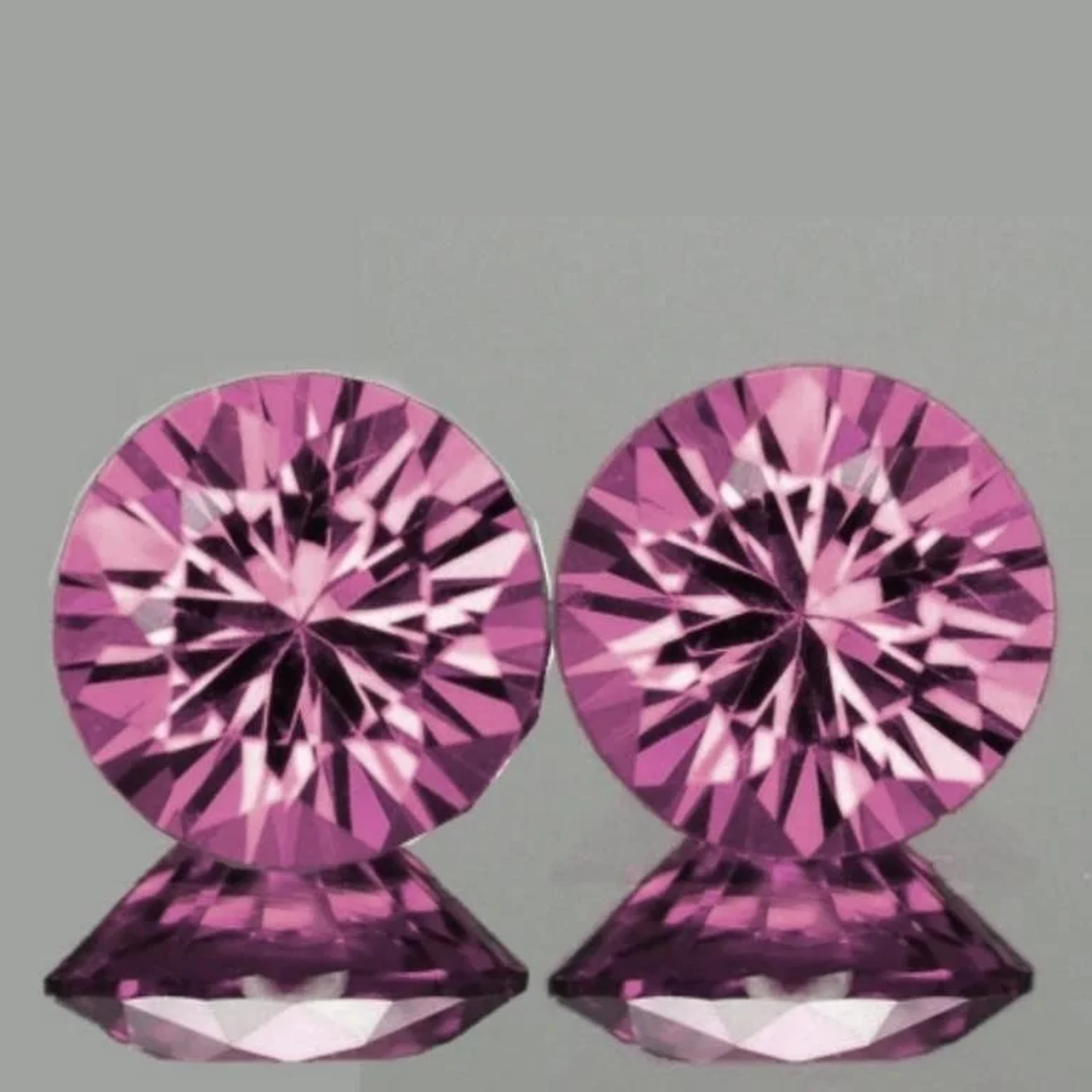 Natural Pink Violet Burma Spinel Pair {Flawless-VV