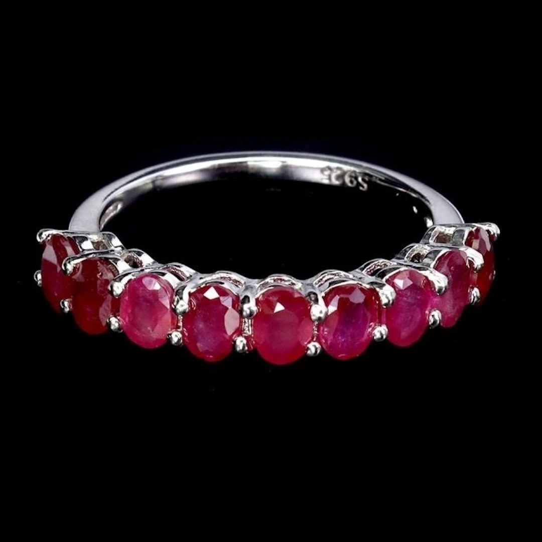 Natural Oval Red Ruby Ring