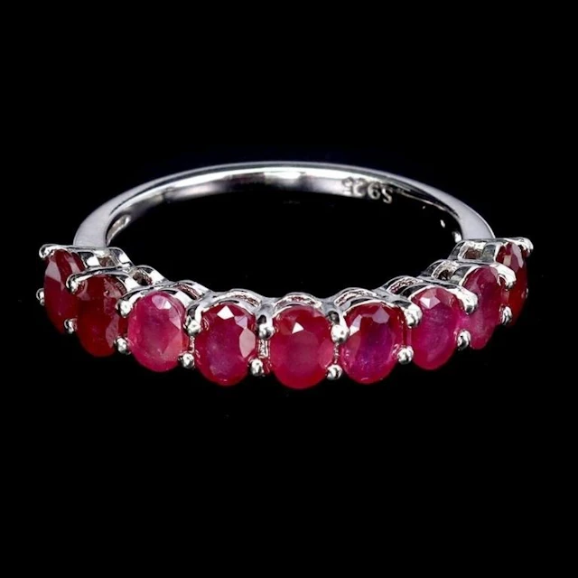 Natural Oval Red Ruby Ring