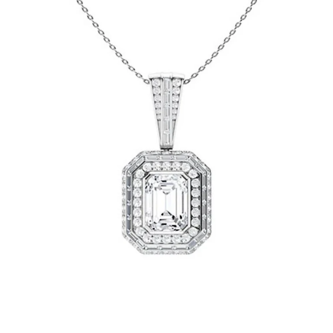 Gold & White Diamonds 3.50 Cts Necklace - E/VVS