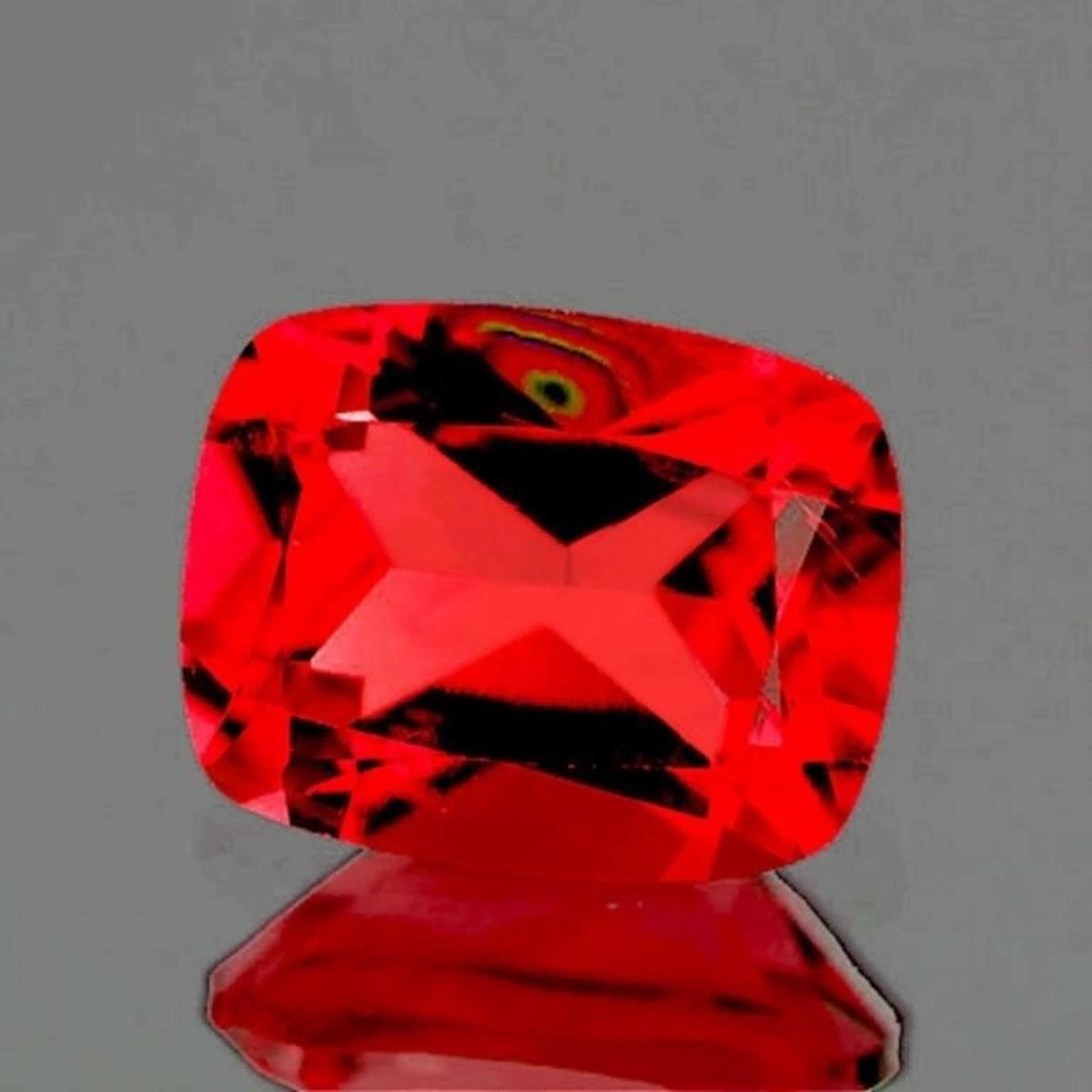 Natural Cushion Red Topaz [Flawless-VVS]