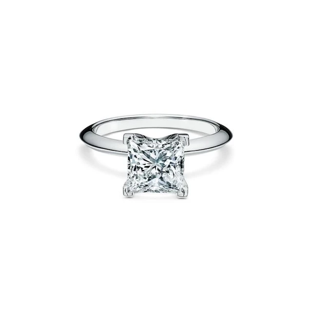 Gold & Lab Princess Diamond 2 Cts Ring - E/VVS