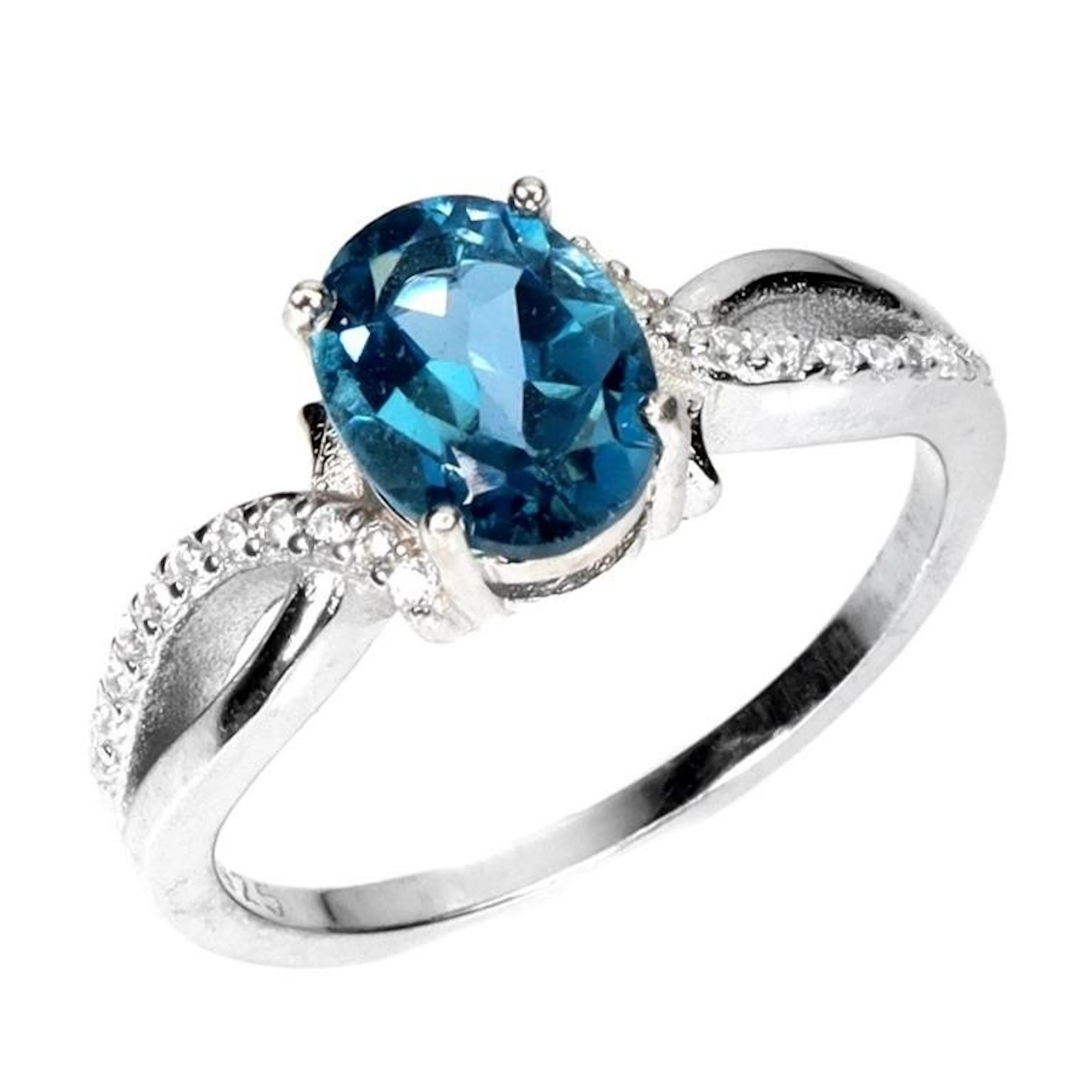 Natural London Blue Topaz Ring