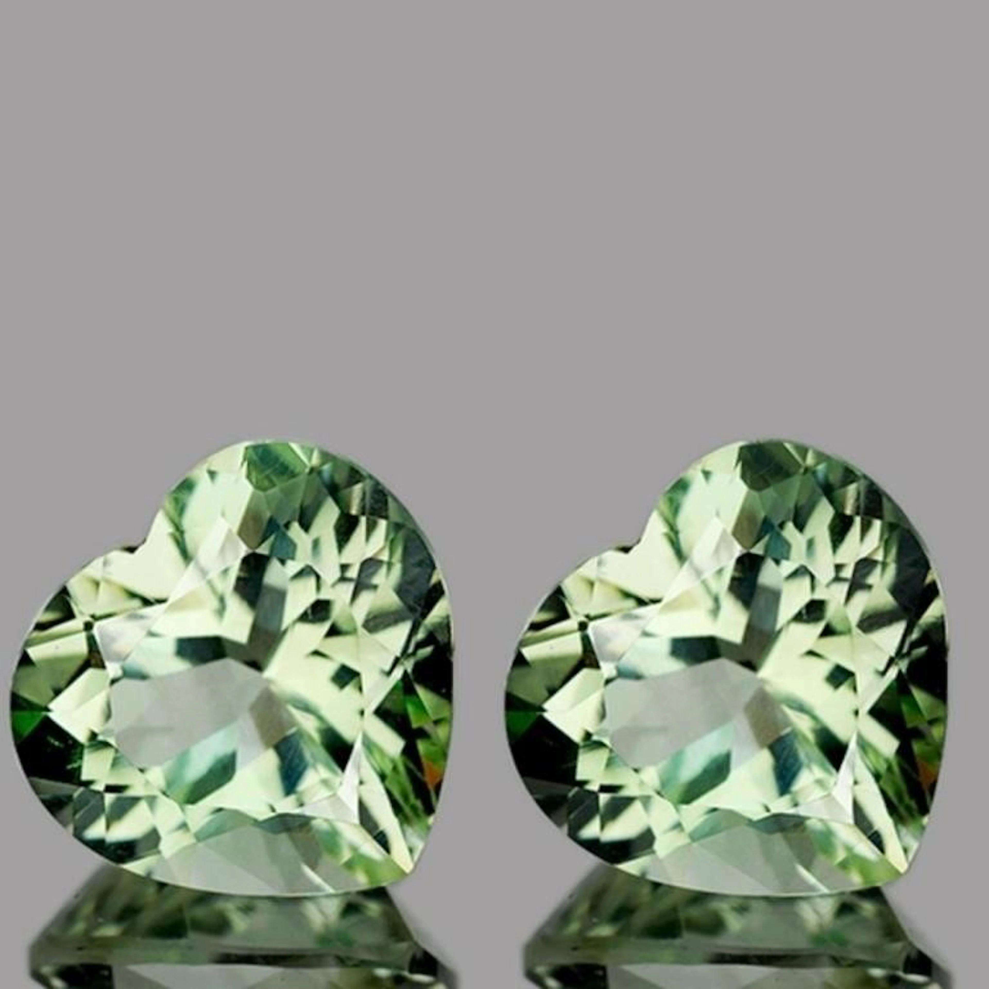 Natural Green Amethyst Pair [Flawless-VVS]