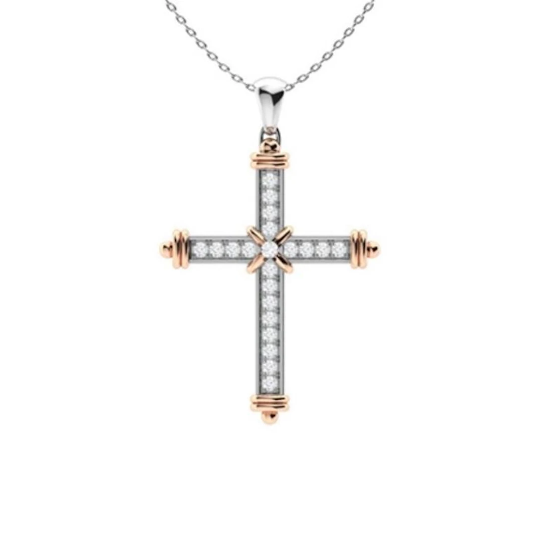 Gold & White Diamonds 2 Cts Necklace - E/VVS