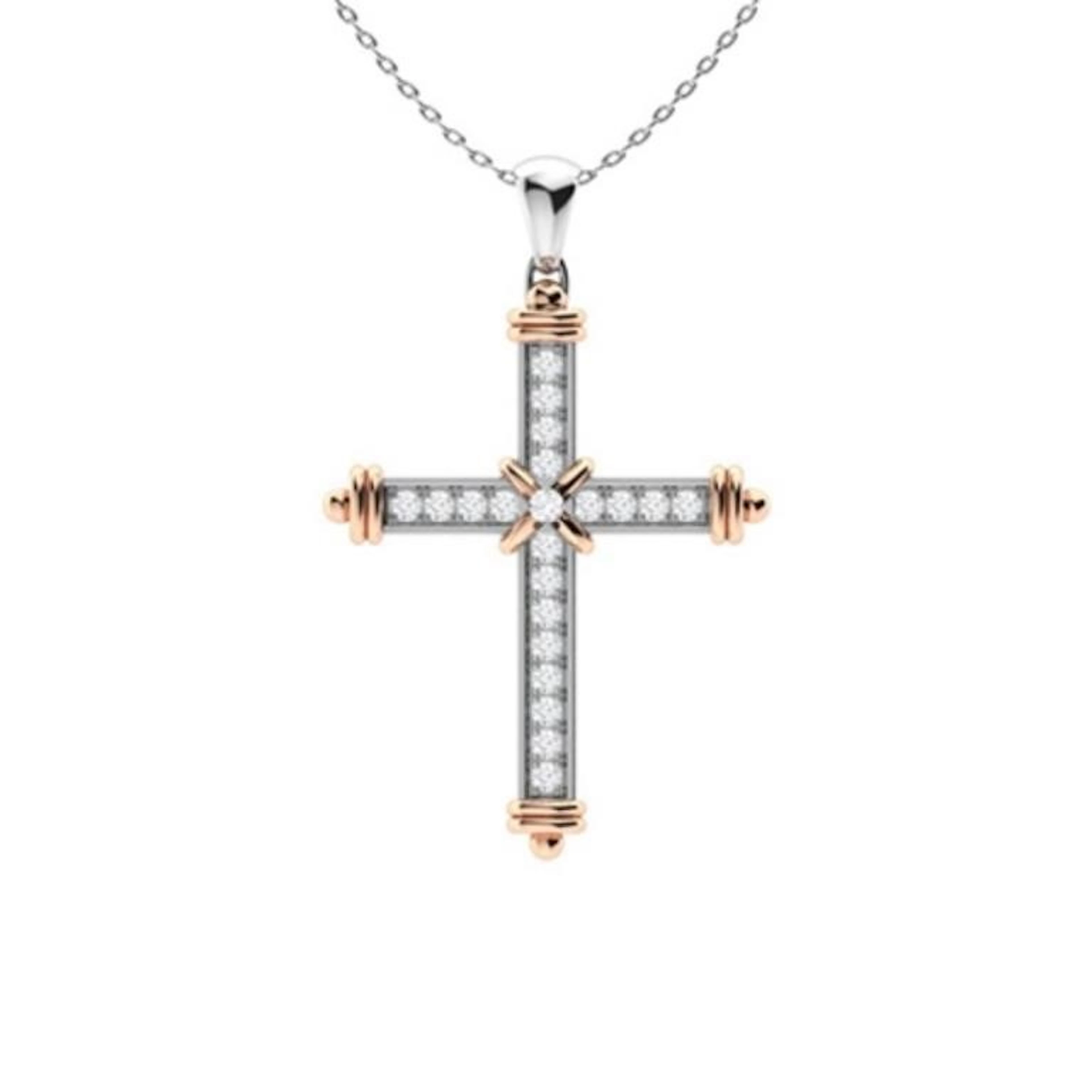 Gold & White Diamonds 2 Cts Necklace - E/VVS