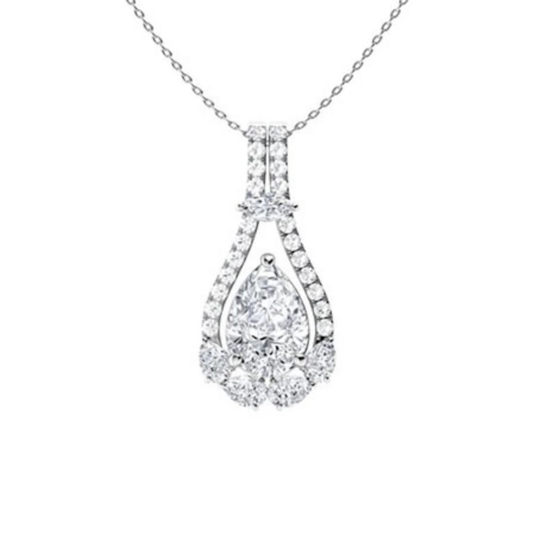 Gold & White Diamonds 3.50 Cts Necklace - E/VVS