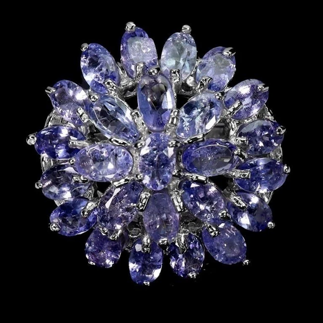 Natural Purple Tanzanite Ring