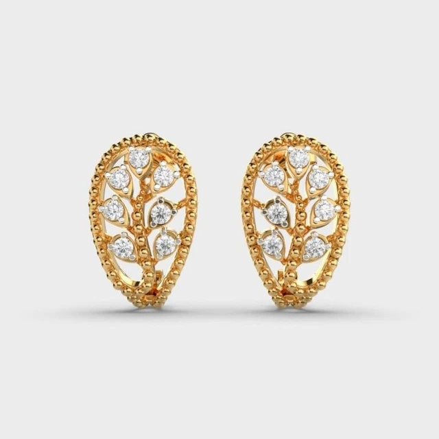 Gold & White Diamonds 2.25 Cts Earrings