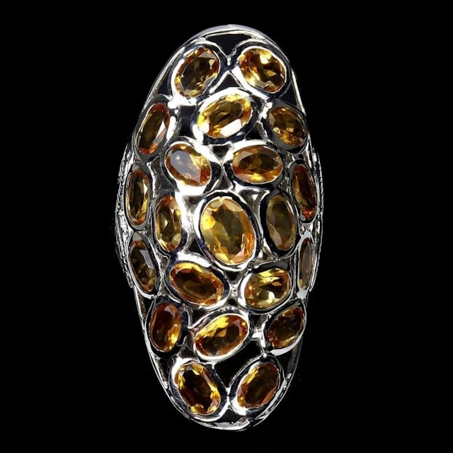 Natural Yellow Citrine Hand Made Ring