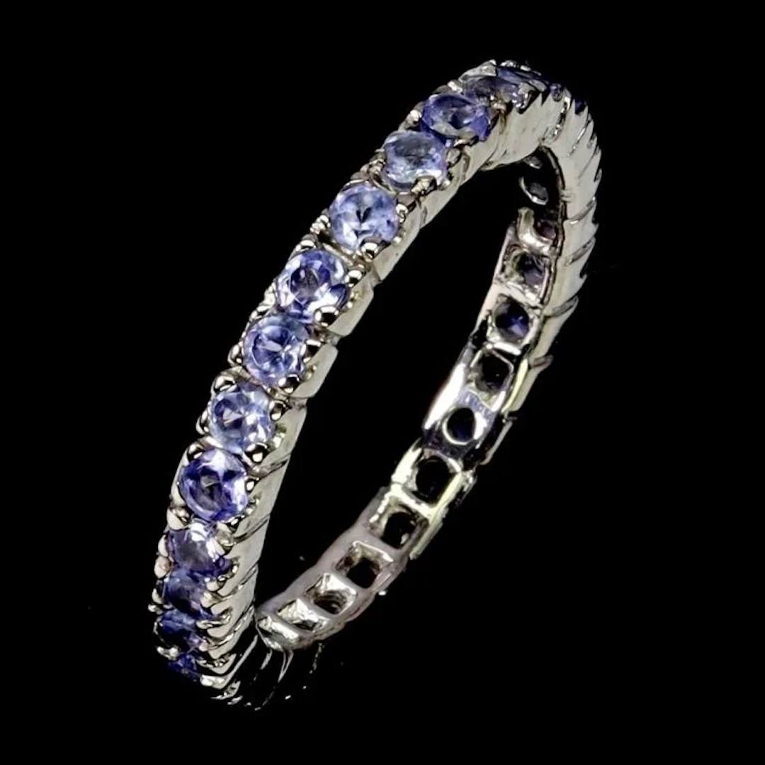 Natural Tanzanite Eternity Ring
