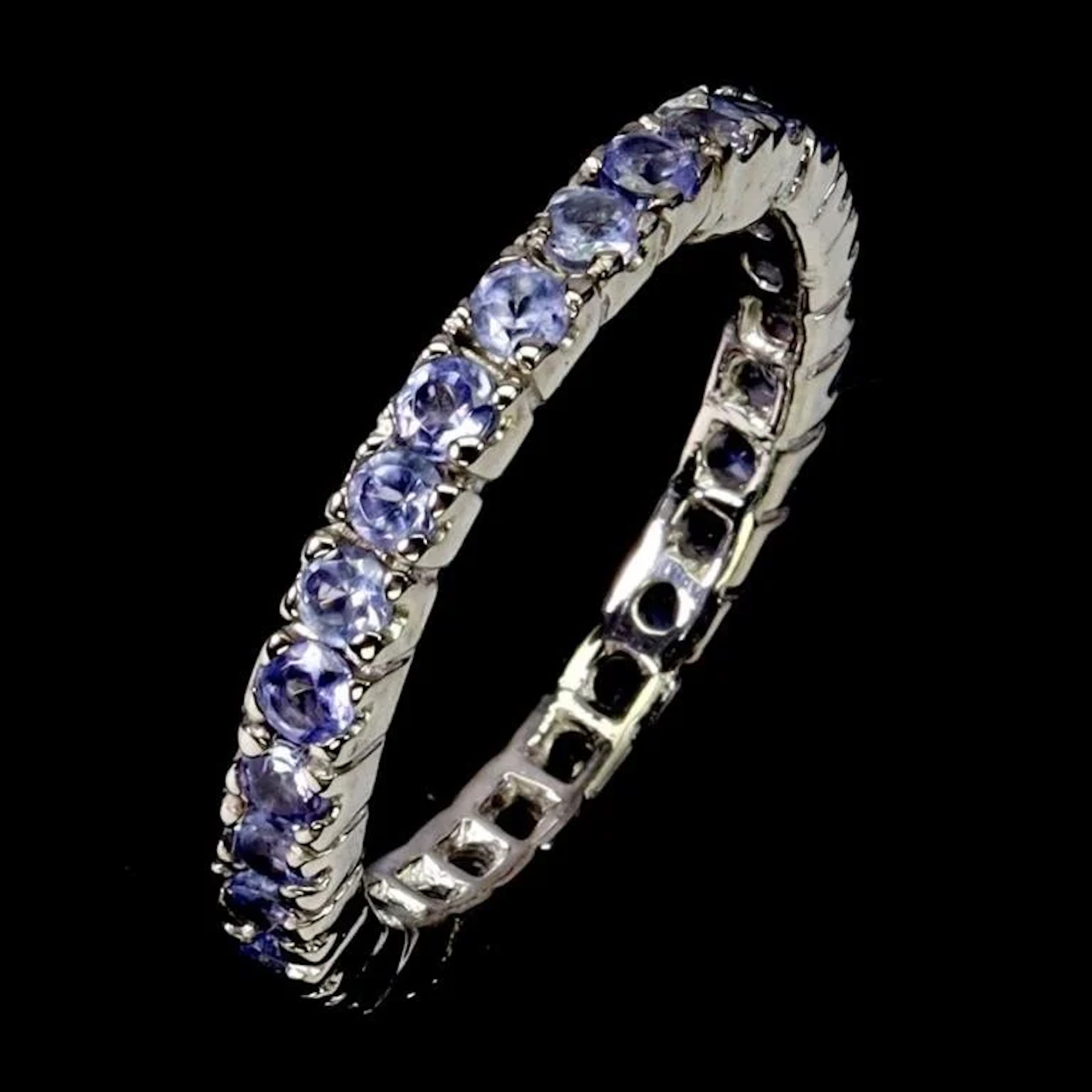 Natural Tanzanite Eternity Ring