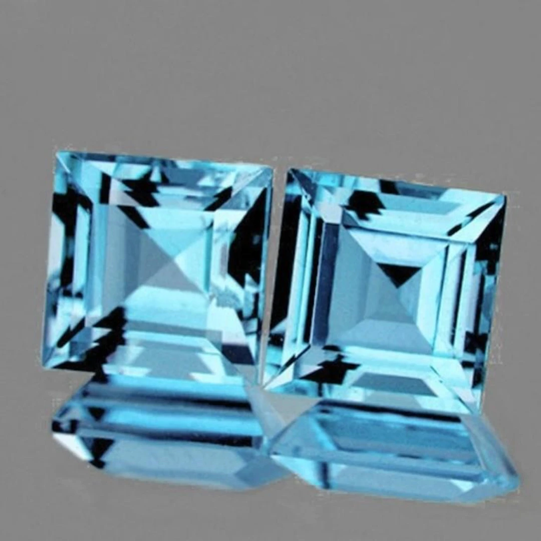 Natural Sky Blue Topaz Pair {Flawless-VVS1}