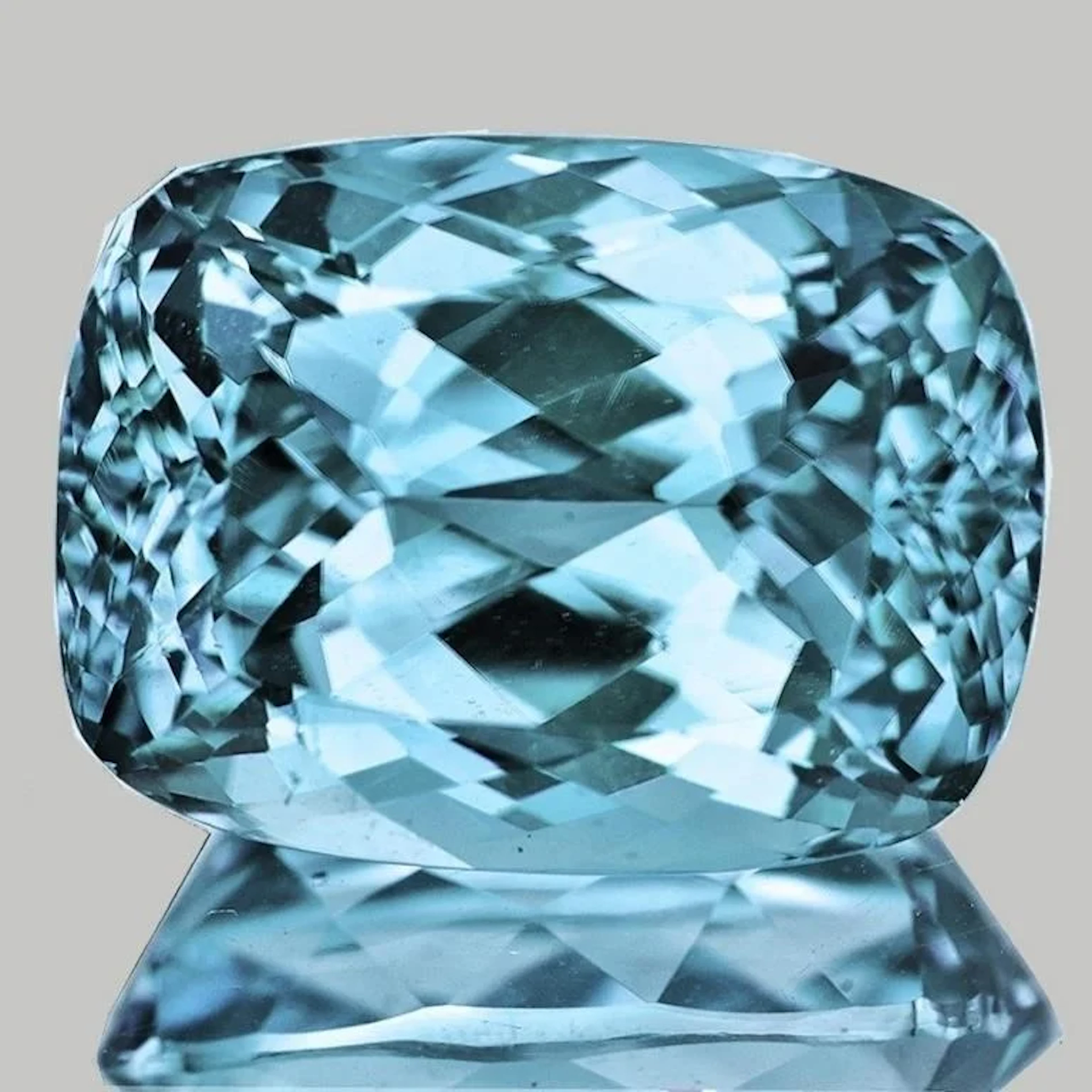 Natural Cushion Sky Blue Topaz {Flawless-VVS1}