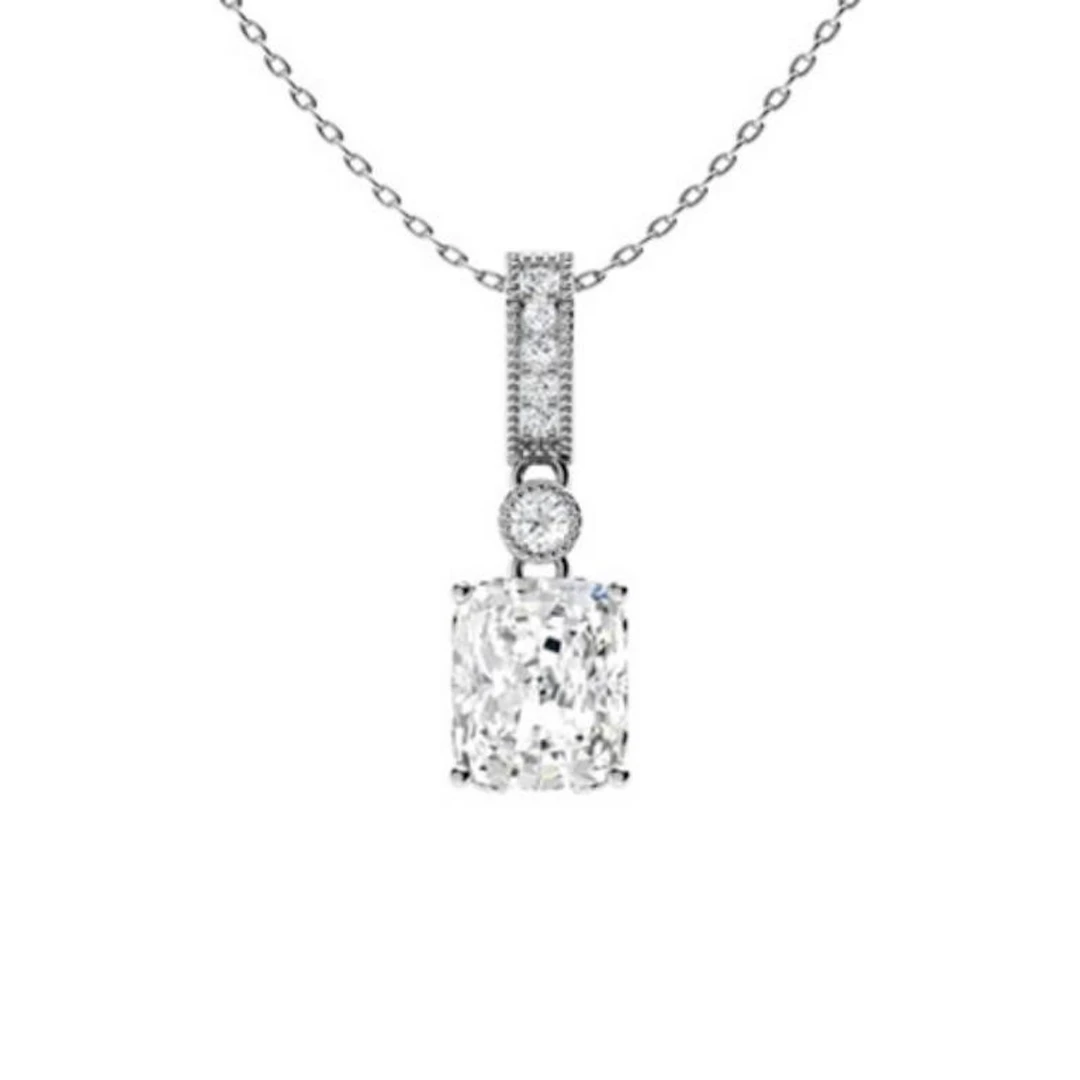 Gold & White Diamonds 2 Cts Necklace - E/VVS