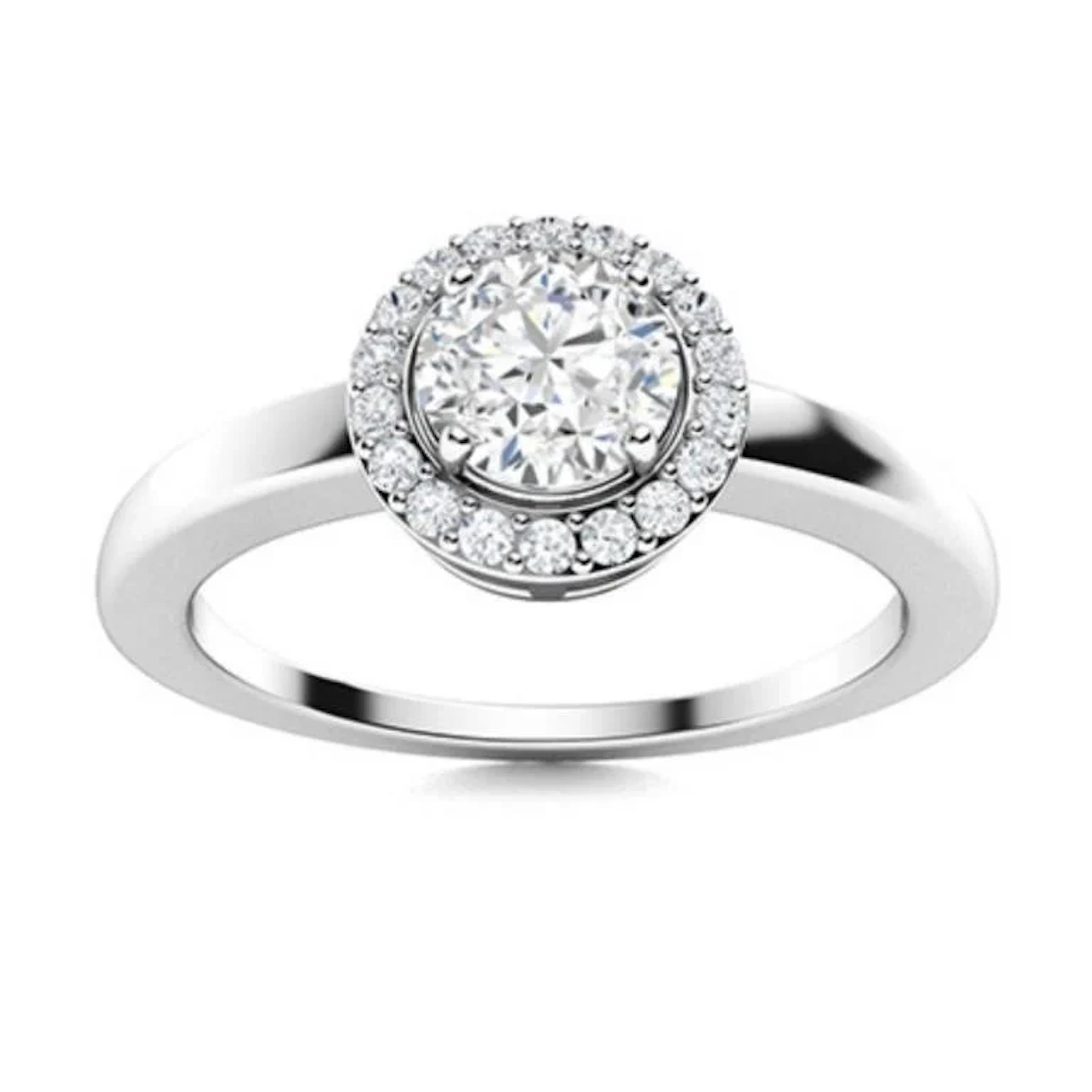 Gold & Brilliant White Diamond 2.50 Cts Ring - E/V