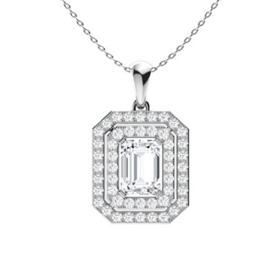 Gold & White Diamonds 3 Cts Necklace - E/VVS