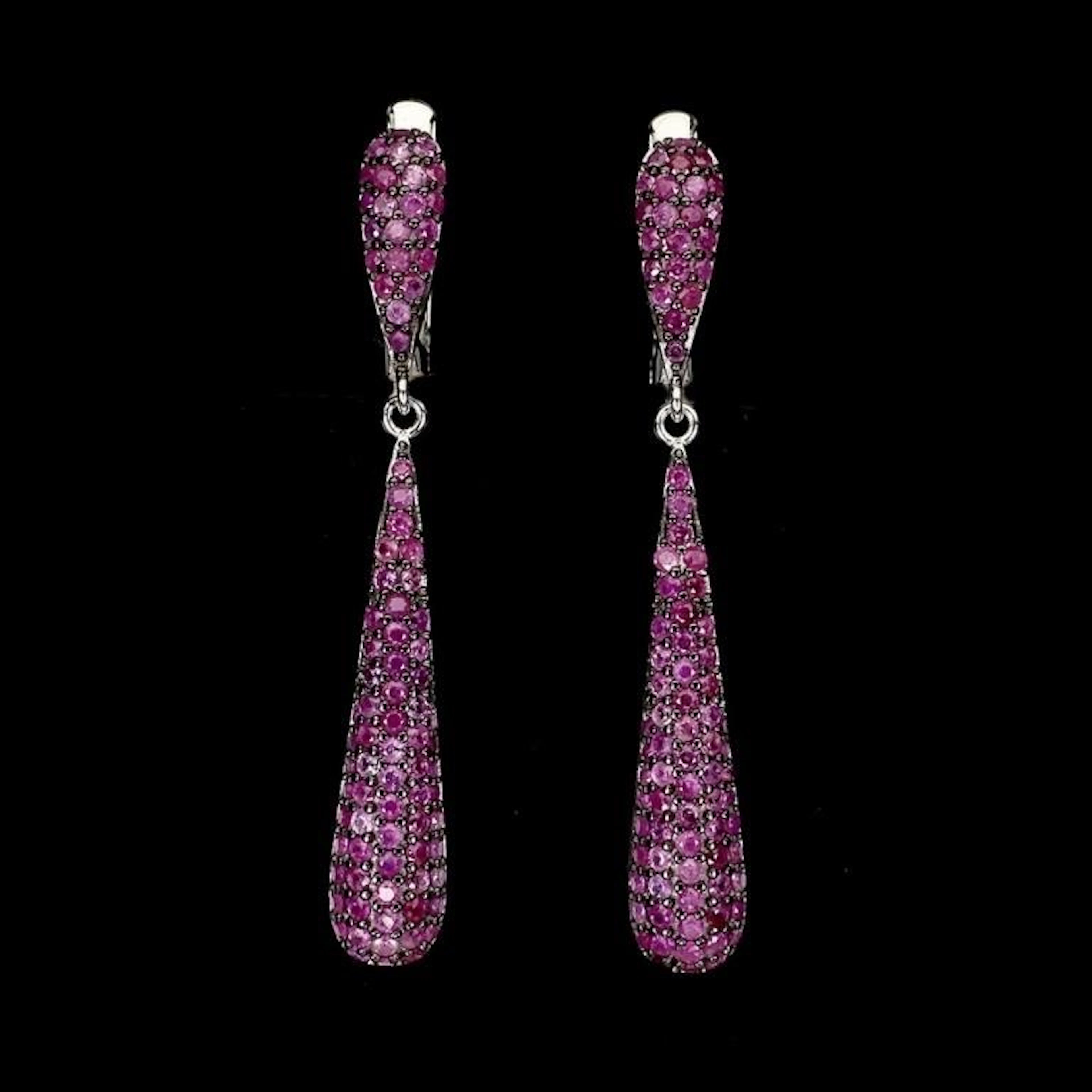 Natural Burma Ruby Earrings