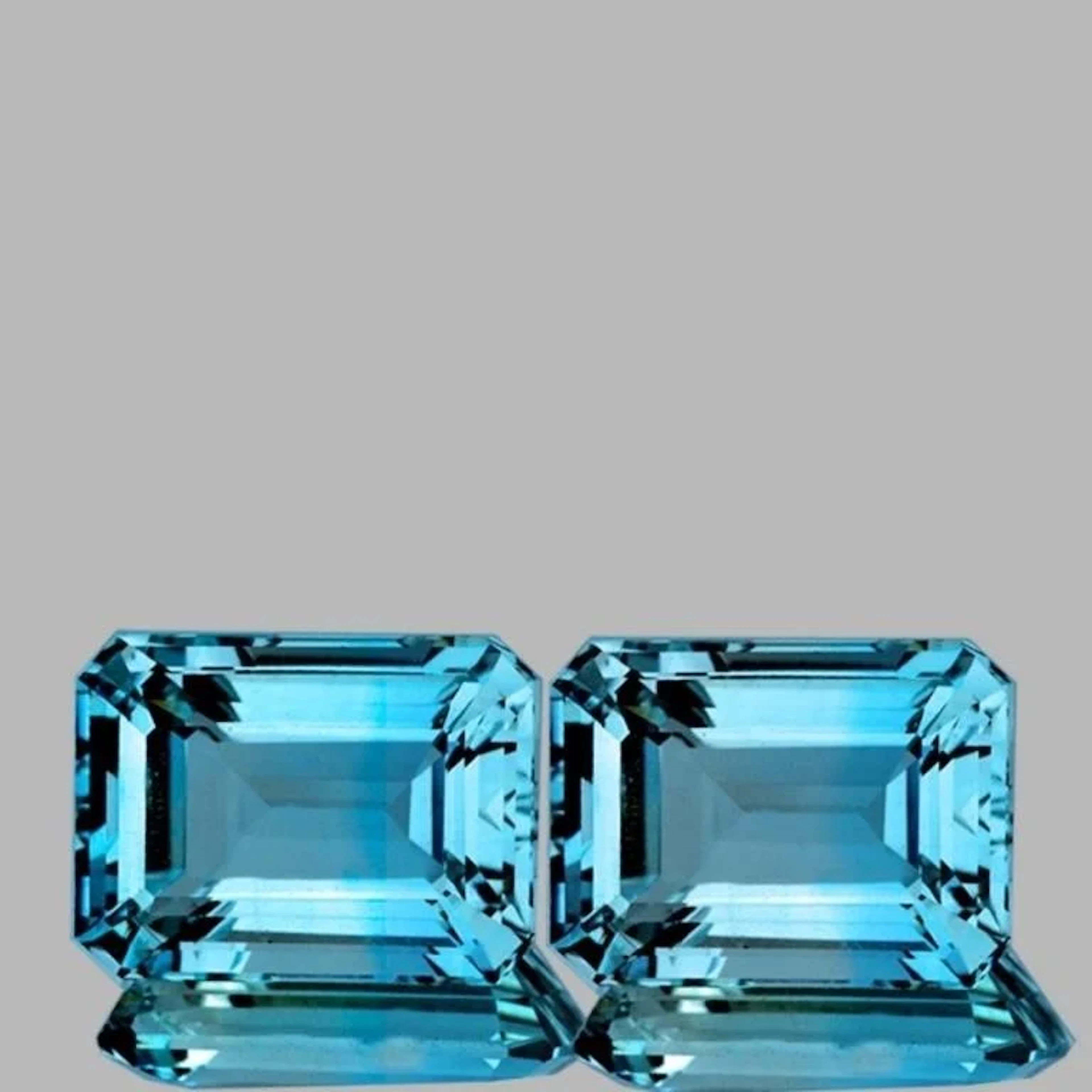 Natural Sky Blue Topaz Pair 42.91 Cts {Flawless-V