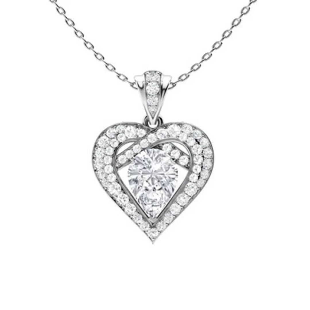 Gold & White Diamonds 3 Cts Necklace - E/VVS