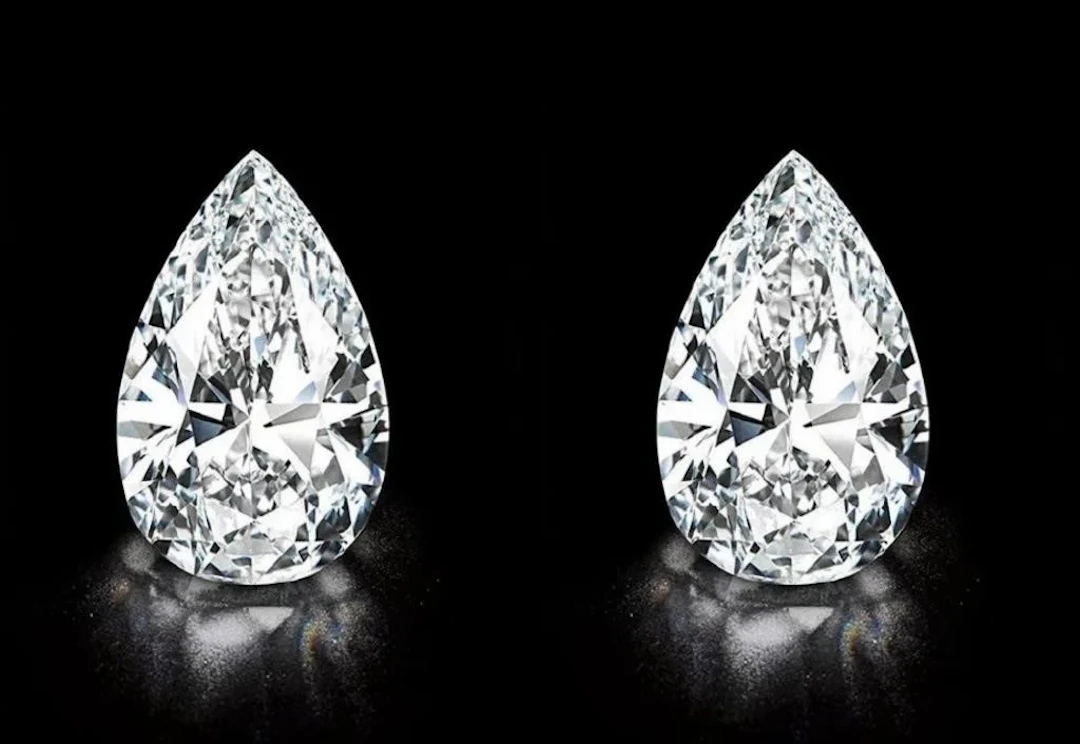 Lab Pear Shape Diamond Pair 9.00 Cts - E/VVS