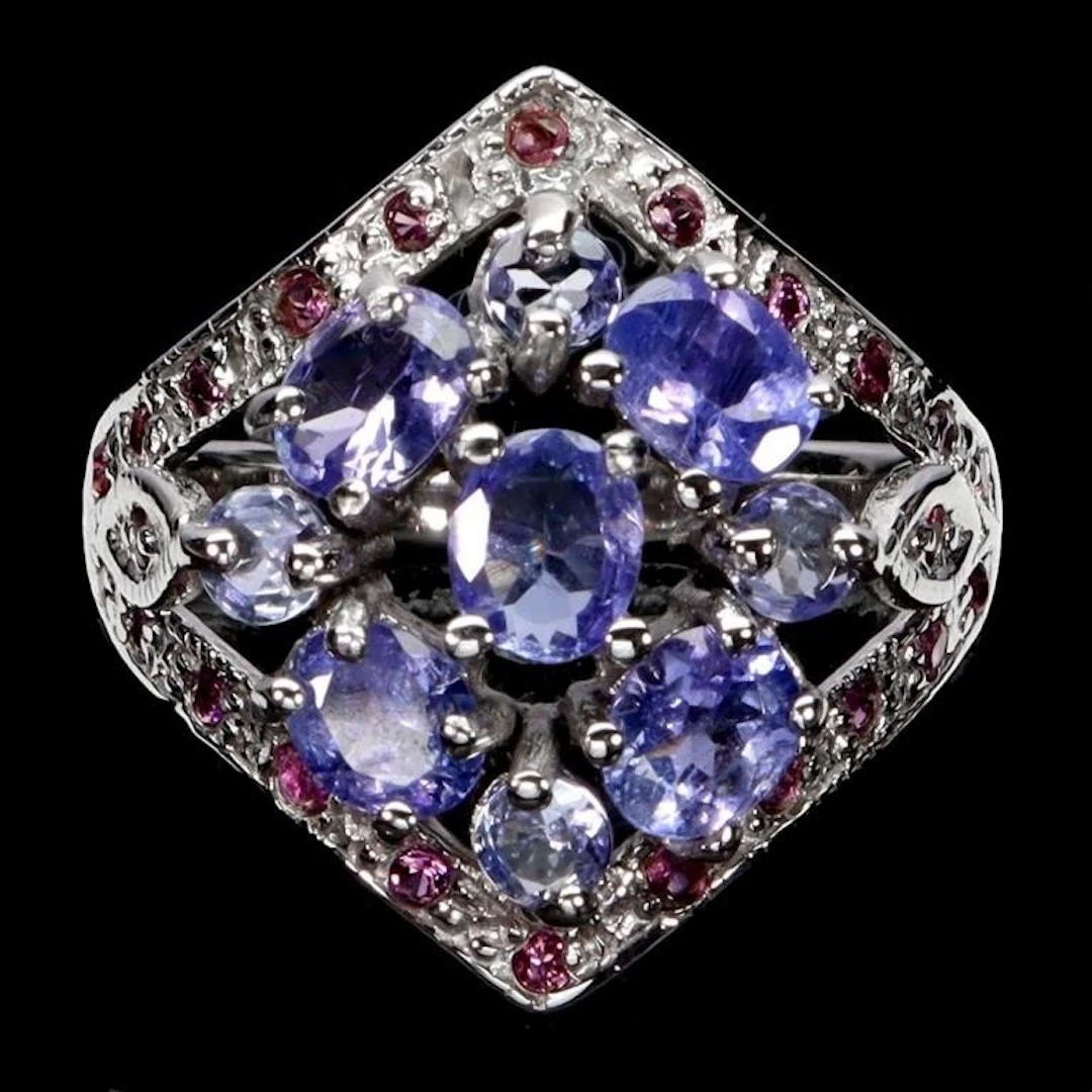 Natural Purple Tanzanite Ring