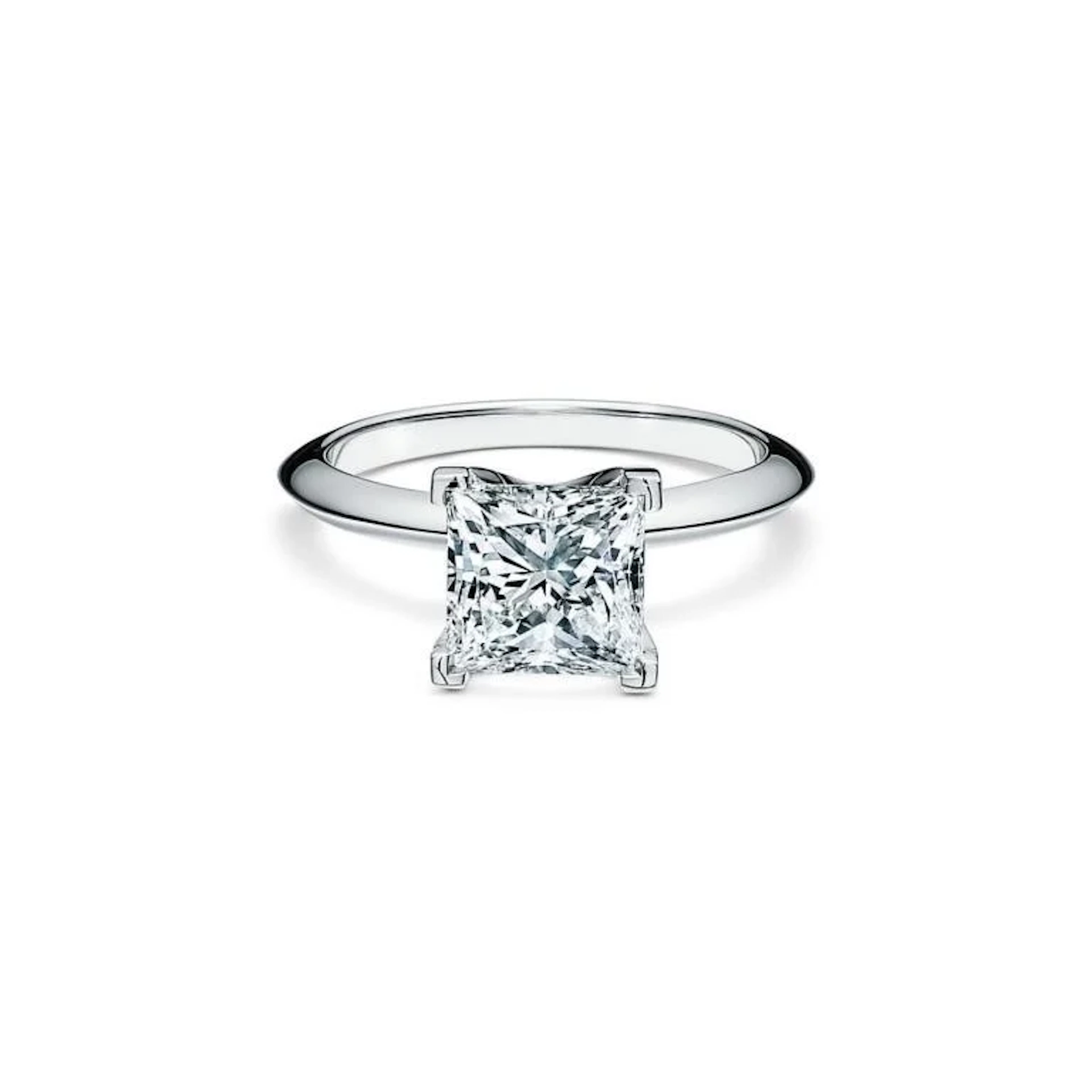 Gold & Lab Princess Diamond 2 Cts Ring - E/VVS