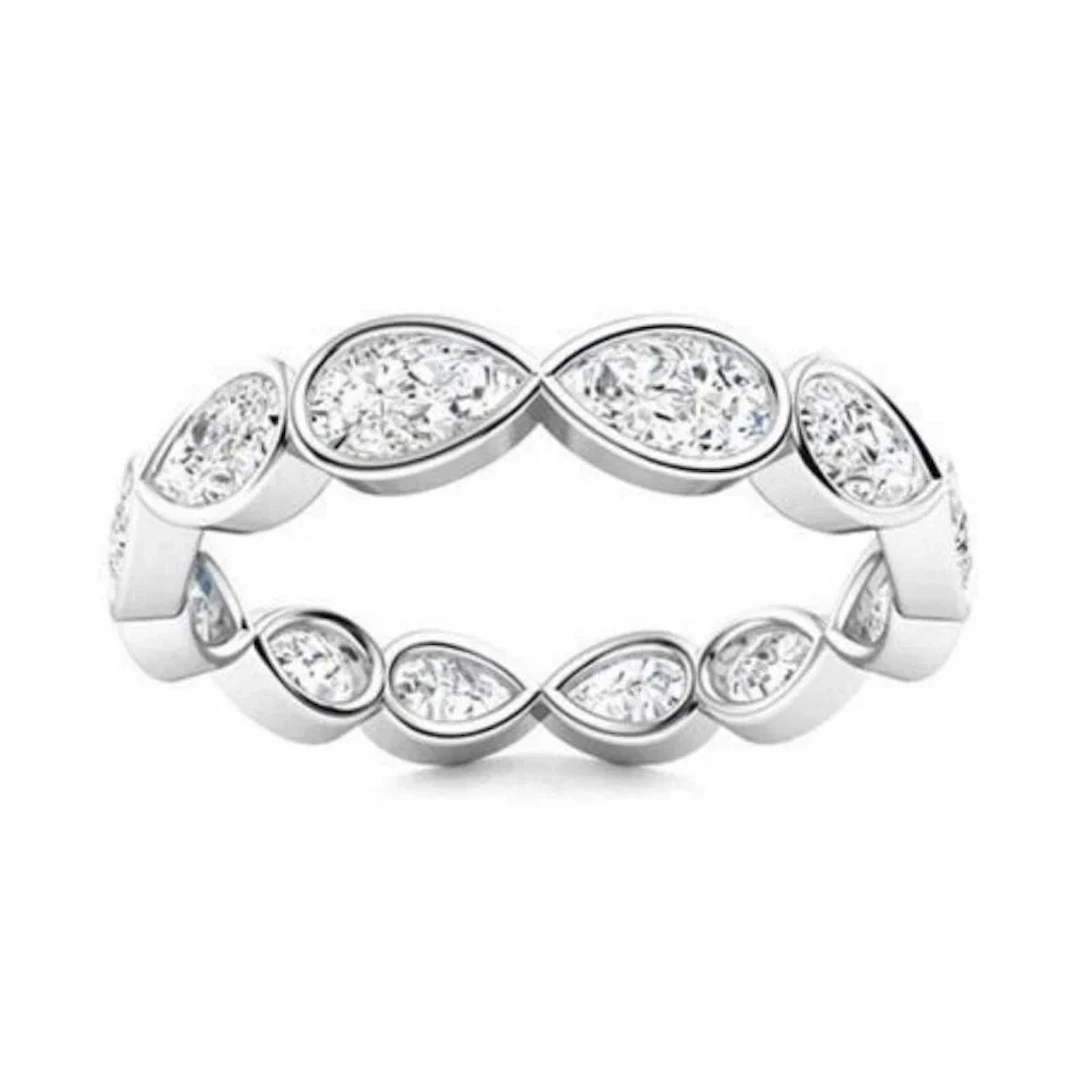 Gold & White Diamond 5.00 Cts Eternity Ring