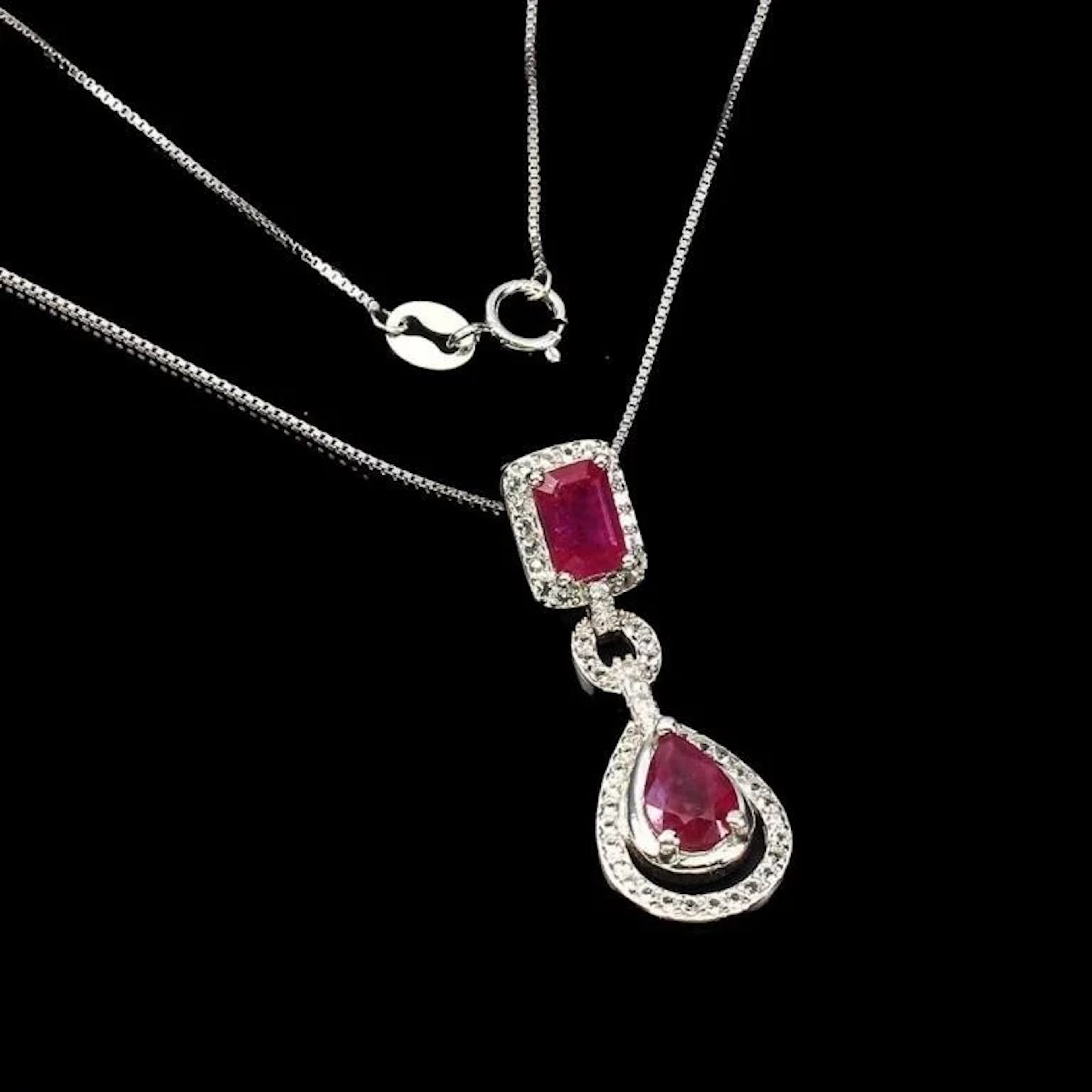 Natural Pigeon Blood Red Ruby Necklace