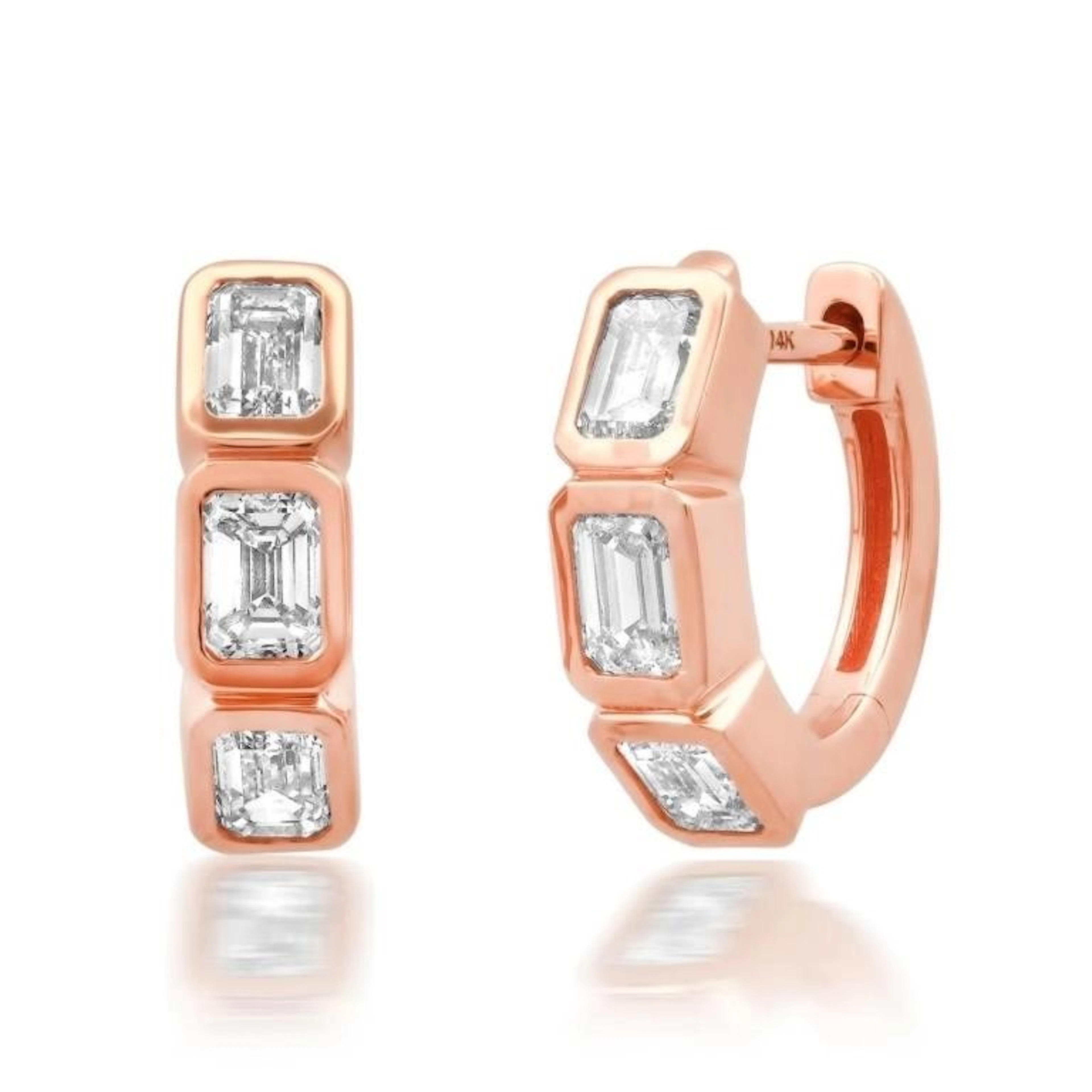Gold & White Diamond 5.00 Cts Earrings