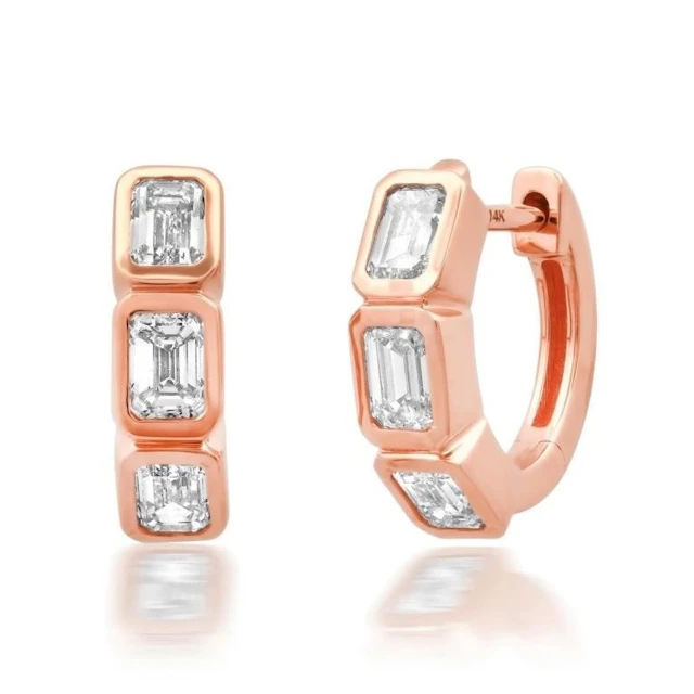 Gold & White Diamond 5.00 Cts Earrings