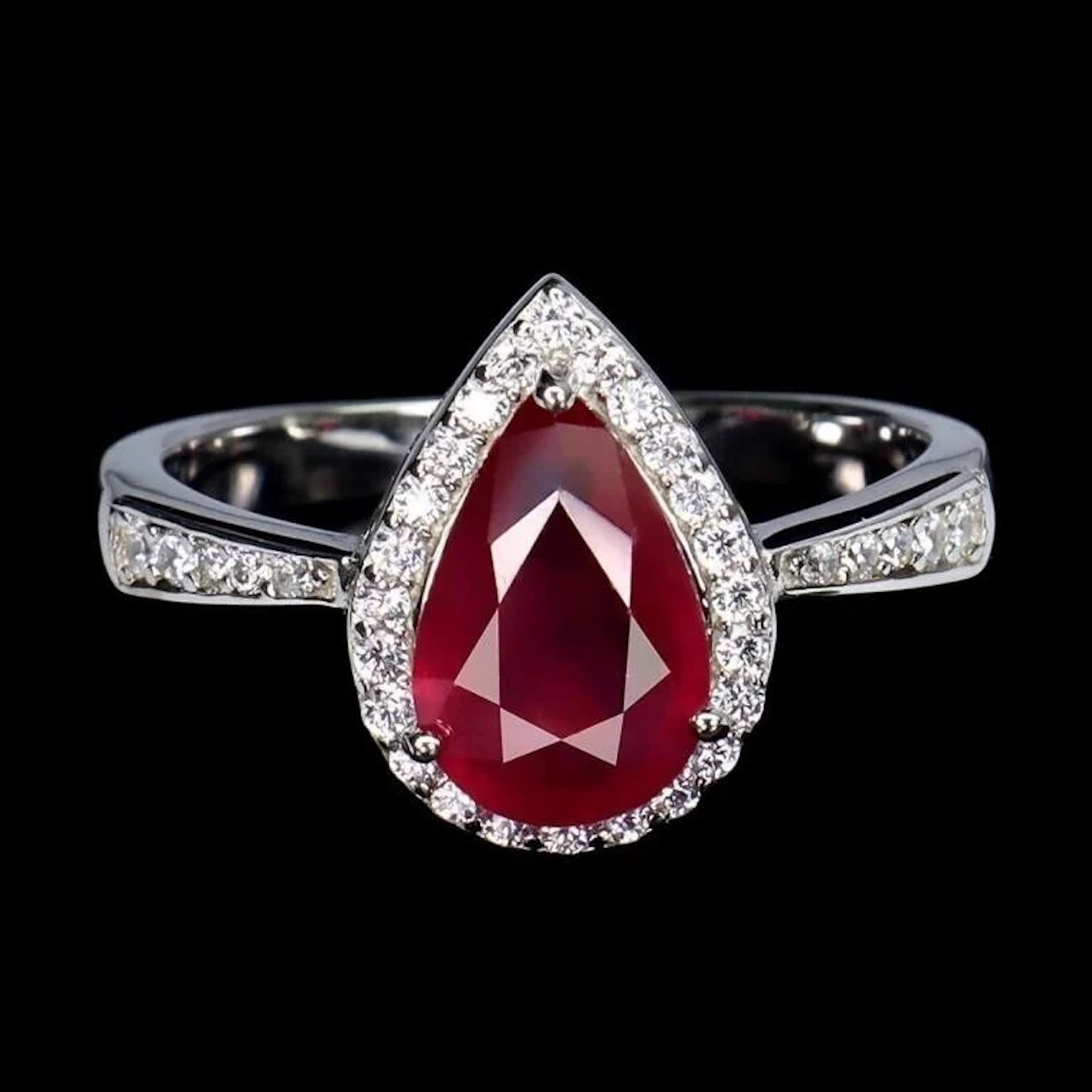 Natural Pigeon Blood Red Ruby Ring