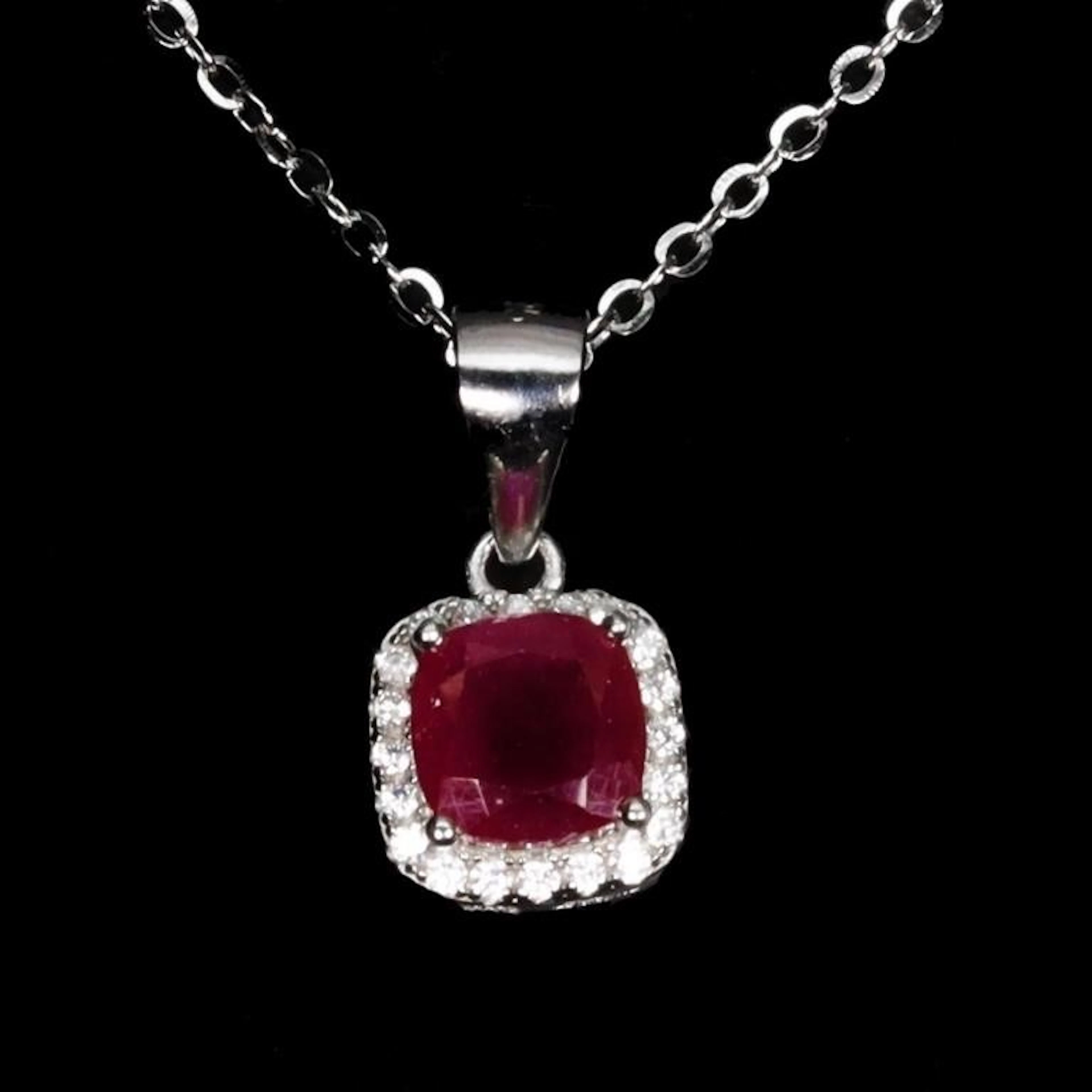 Natural Pigeon Blood Red Ruby Necklace