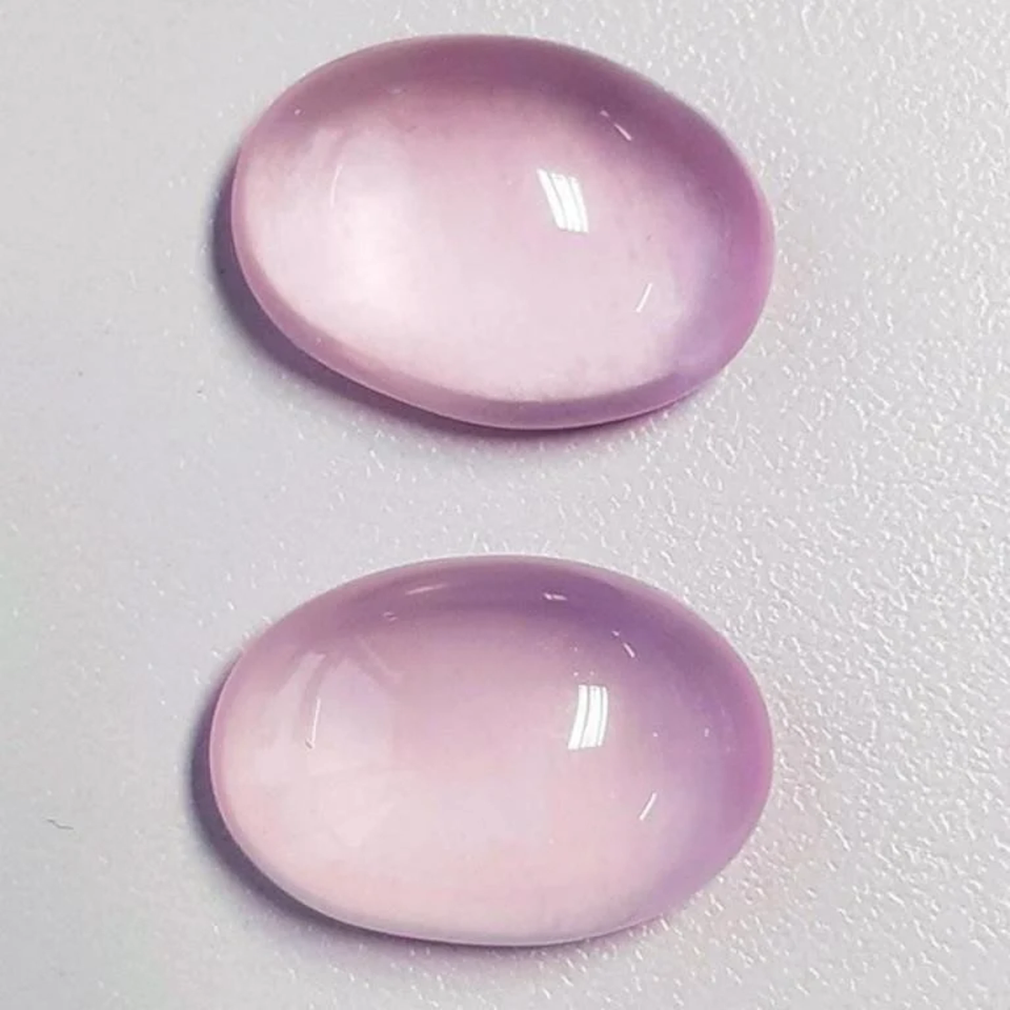 Natural Pastel Pink Rose Quartz Pair 32.80 CT Flaw